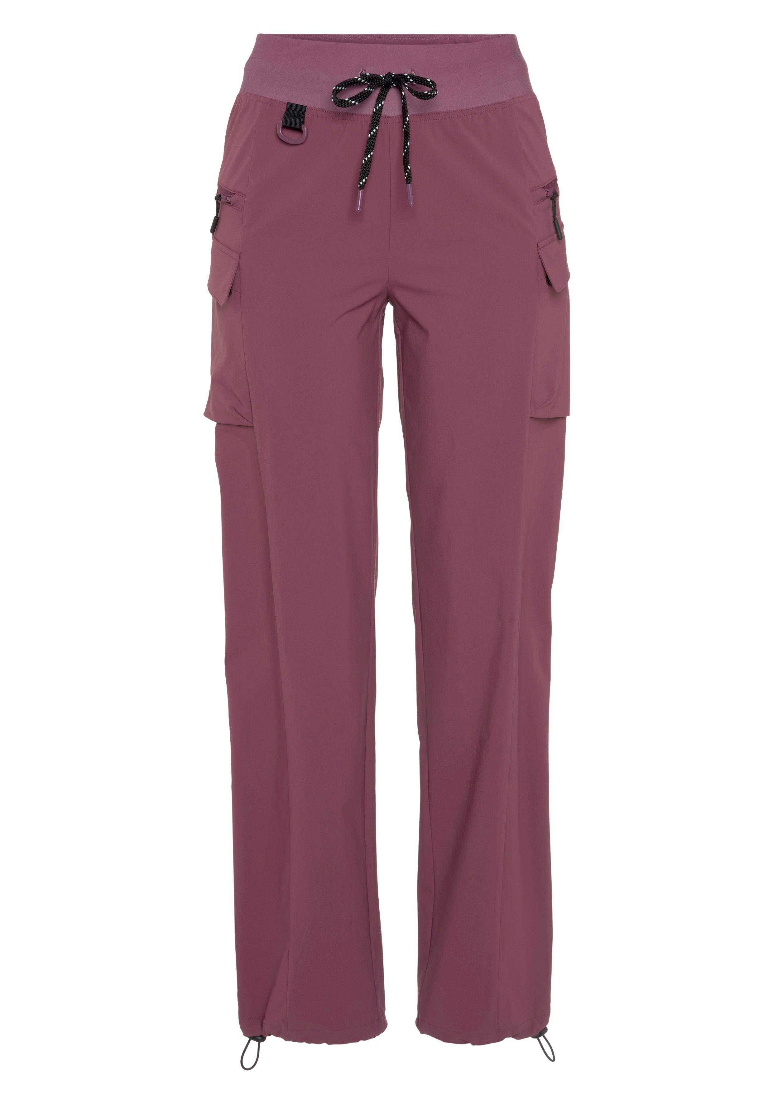 ACTIVE Cargo Pants mauve Trekkinghose LASCANA Schlupfform