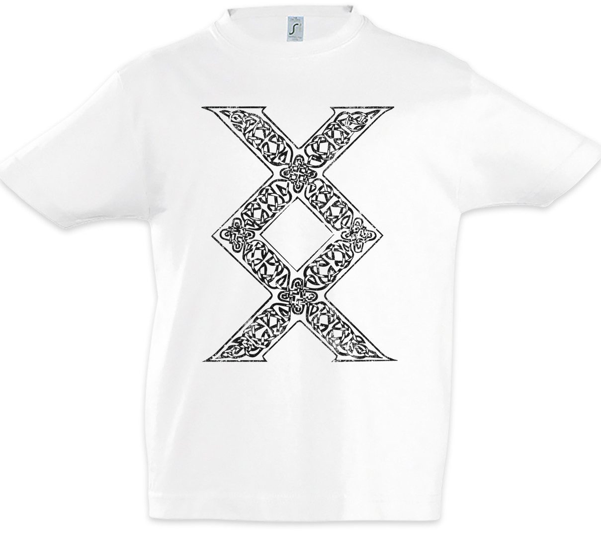 Print-Shirt Inguz Rune Kinder T-Shirt Germanisch Germanische Runen Runes Ingwaz
