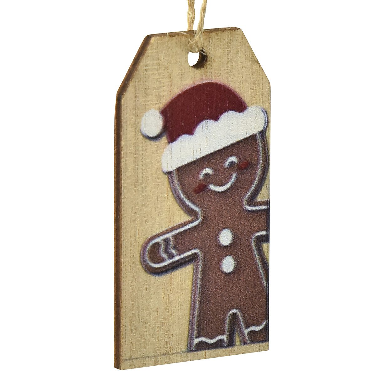 Florists Products Grußkarten Holz Weihnachtsdeko Anhänger für Baum und Geschenke, 6 Stück