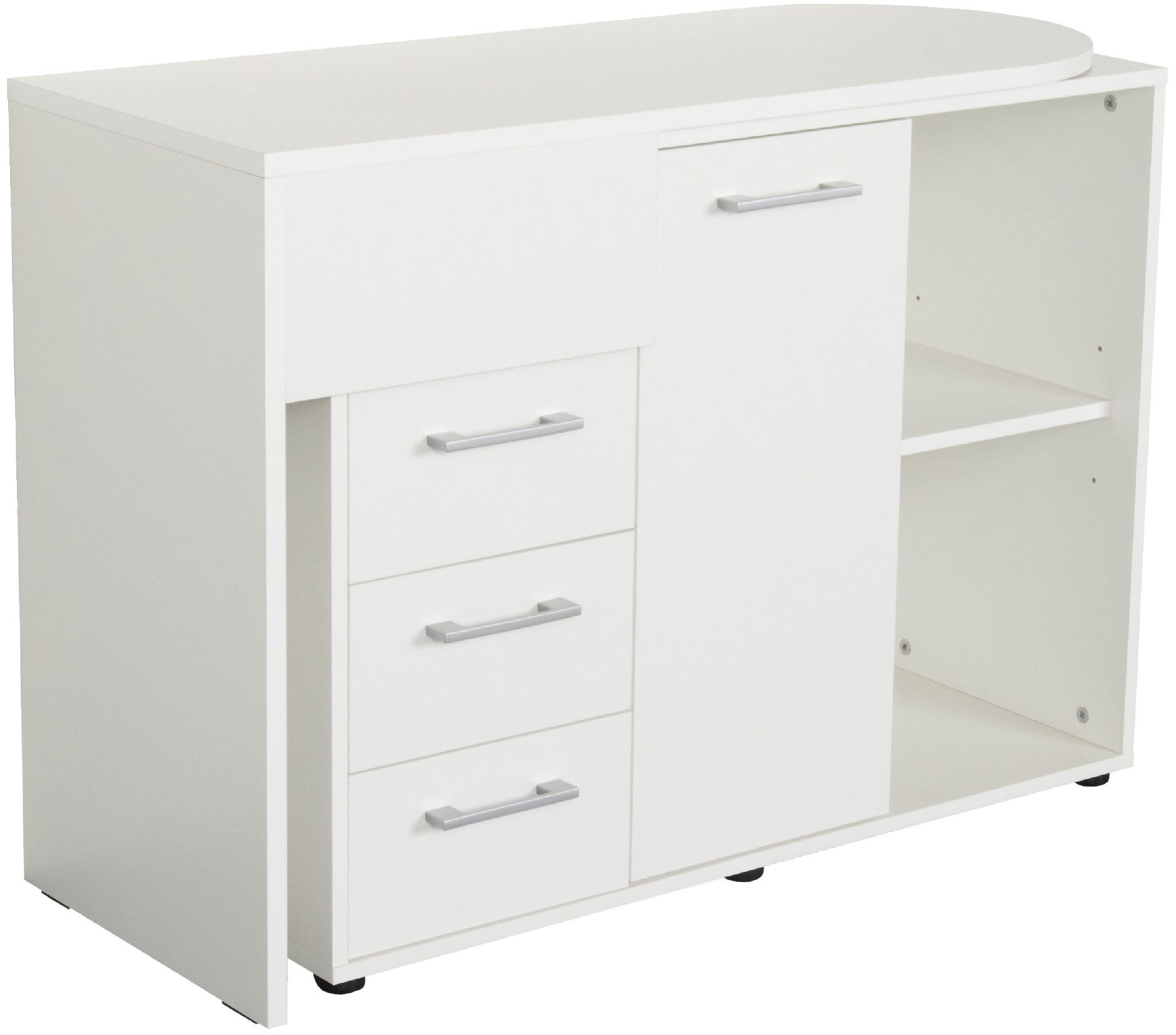 VOGL Möbelfabrik Schreibtisch 1246 mit schwenkbarer Tischplatte, platzsparend, Breite 98-149 cm, Made in Germany – Bild 5 von 5