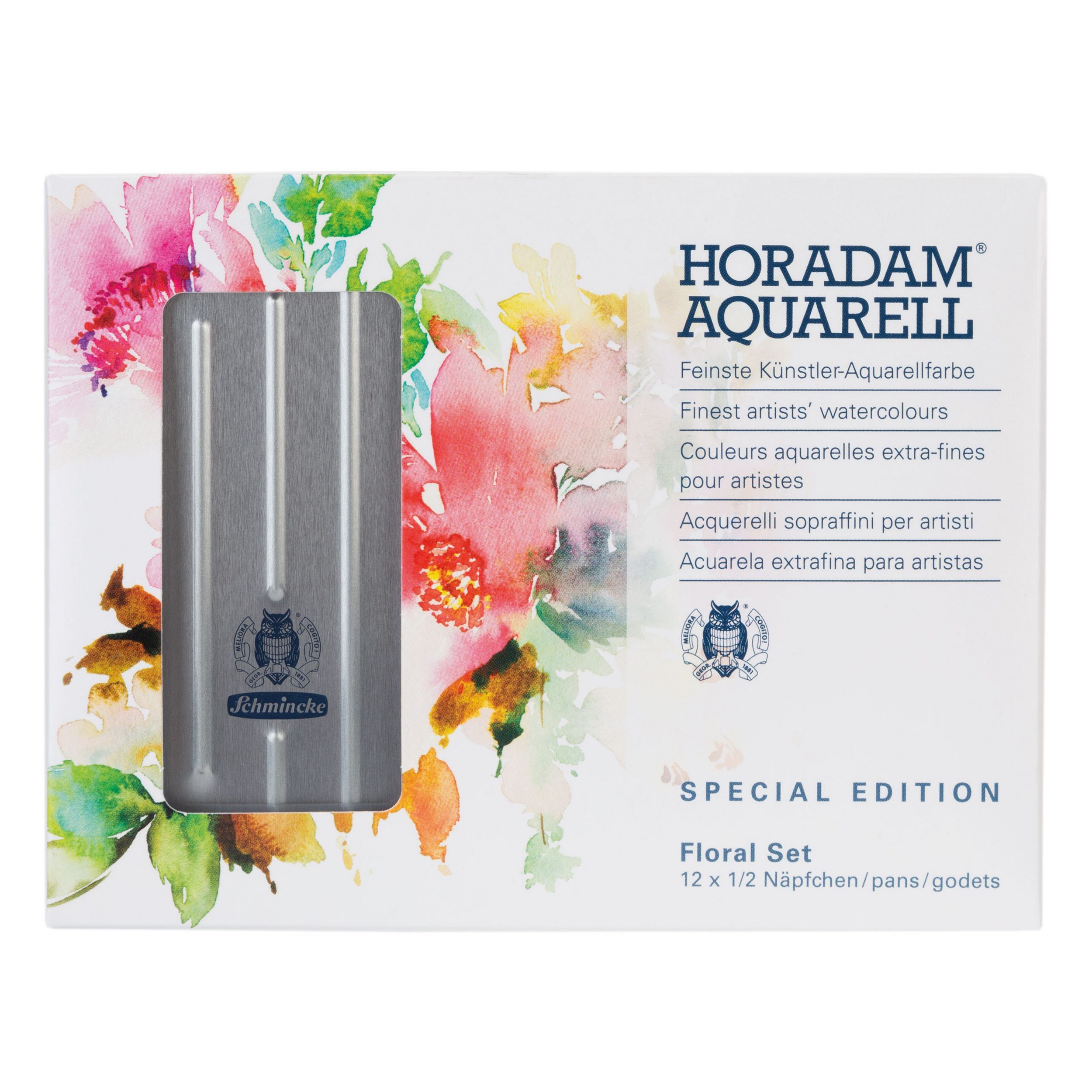 Schmincke Aquarellfarbe HORADAM® AQUARELL, Floral Set, 12 x 1/2 Näpfchen Special Edition