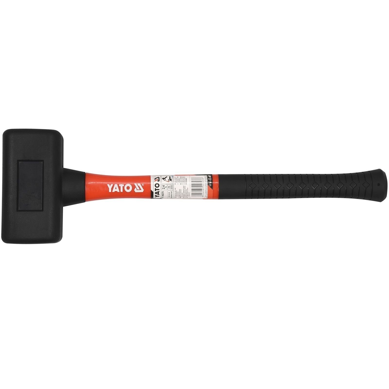 Yato Holzhammer Schonhammer Fäustel Rückschlagfrei 2,4 kg 495 mm Fiberglas YT-46270