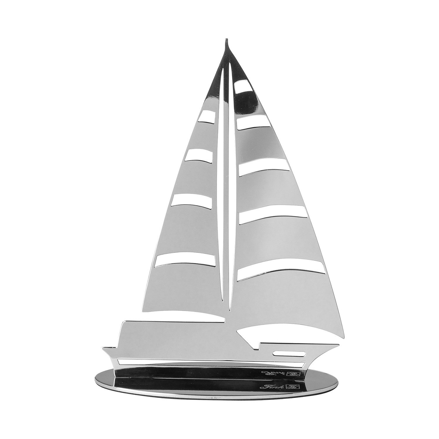 Fink Dekofigur SAILER Dekoobjekt - silberfarben - Edelstahl - Höhe 15cm - Segelboot (1x Segelboot, 1 St., Dekosegelboot - Dekoobjekt), Dekorationsgegenstand - Dekorationsstück - Zierobjekt