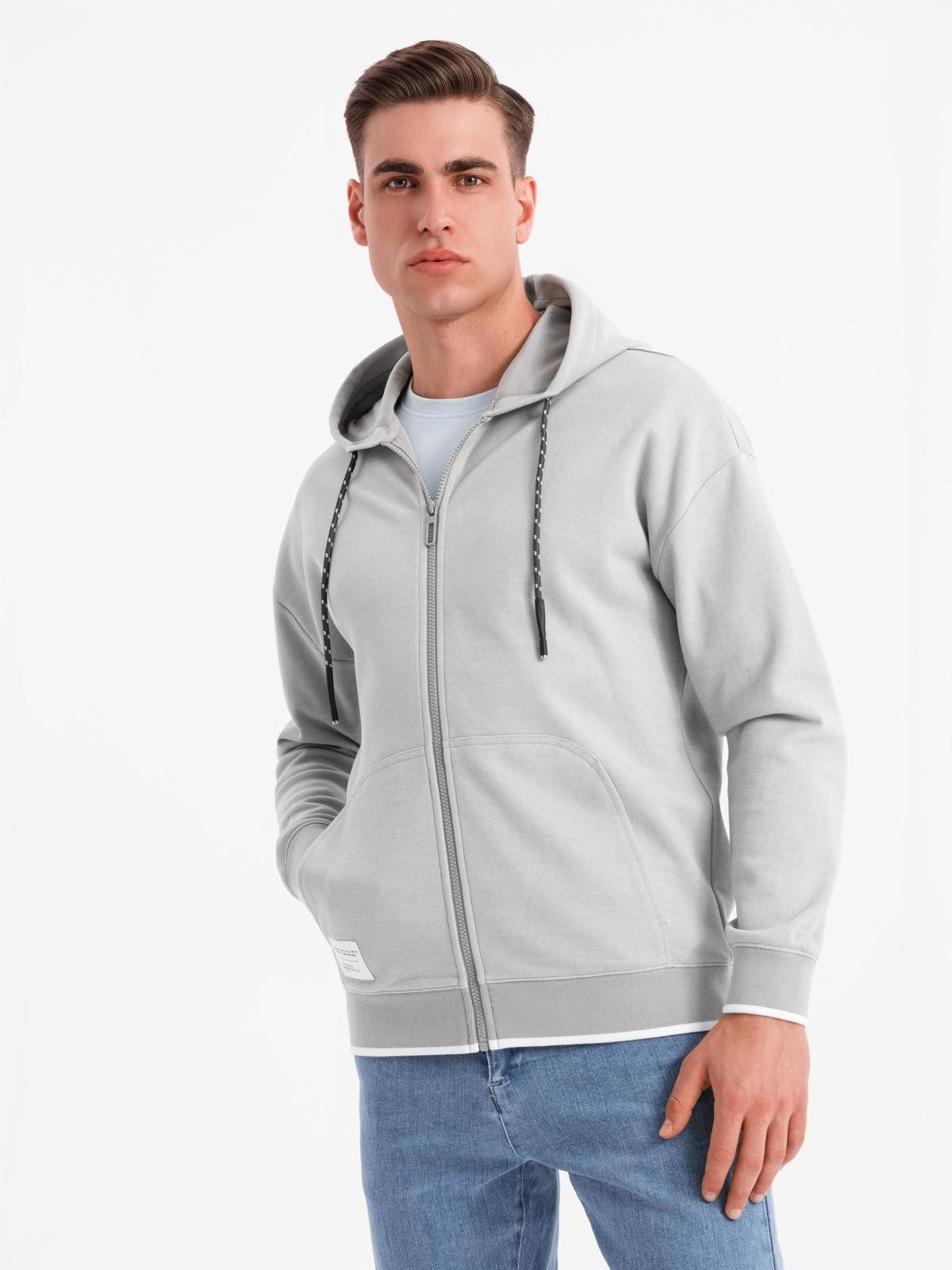 OMBRE Kapuzensweatjacke Weich strukturiertes Sweatshirt mit günstig online kaufen