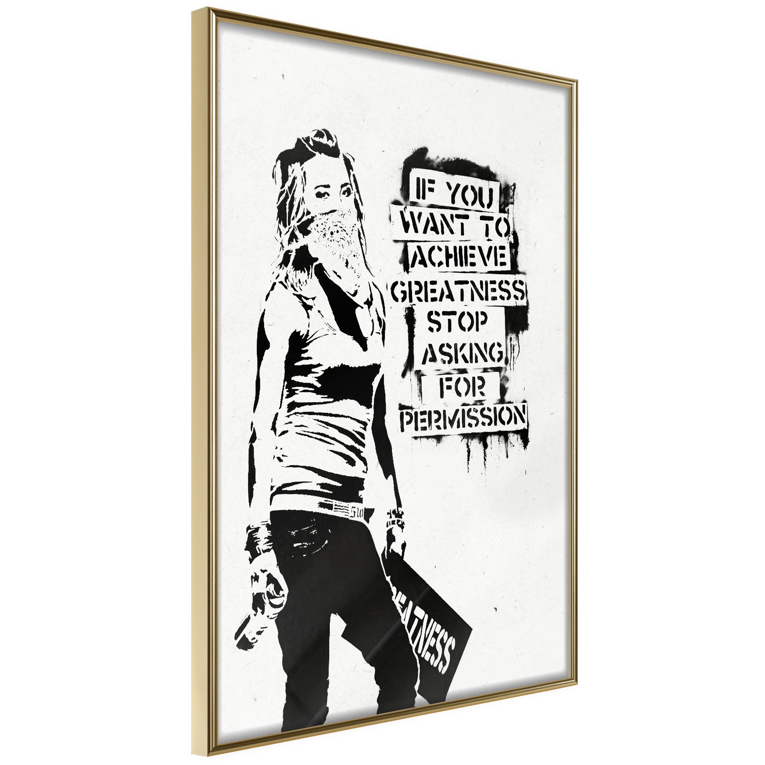 Artgeist Poster Girl with Graffiti []