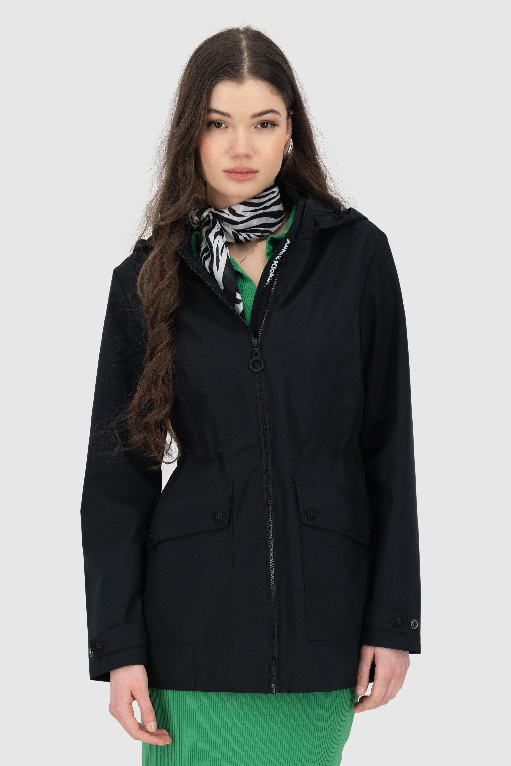 Alife & Kickin Parka LeiaAKA mit Kapuze, aufgesetzten Taschen und Band zum Taillieren