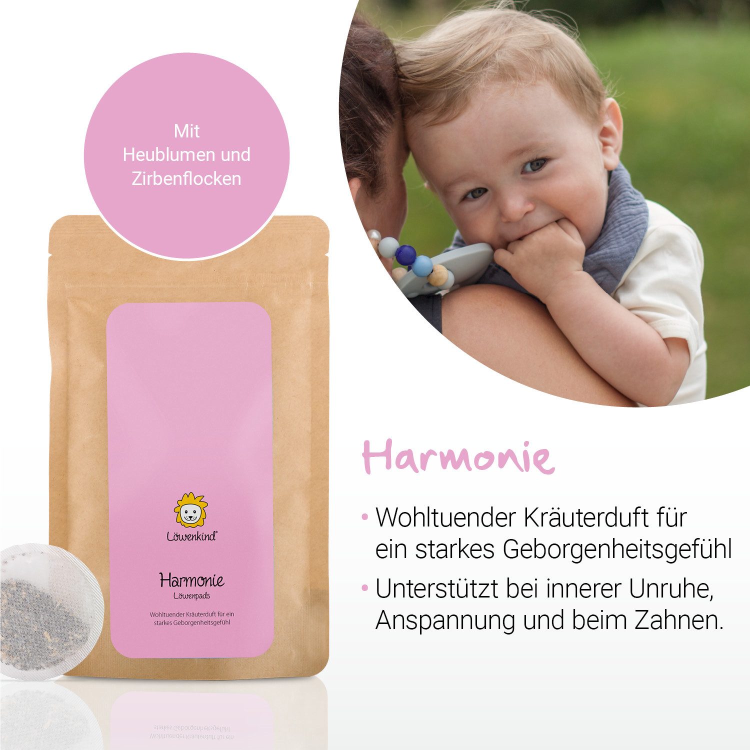 Löwenkind Körperpflegemittel Harmonie-Kräuterpads Nachfüllpackungen, 2-tlg., 2x10 Pads = Ø 100 Tage nutzbar