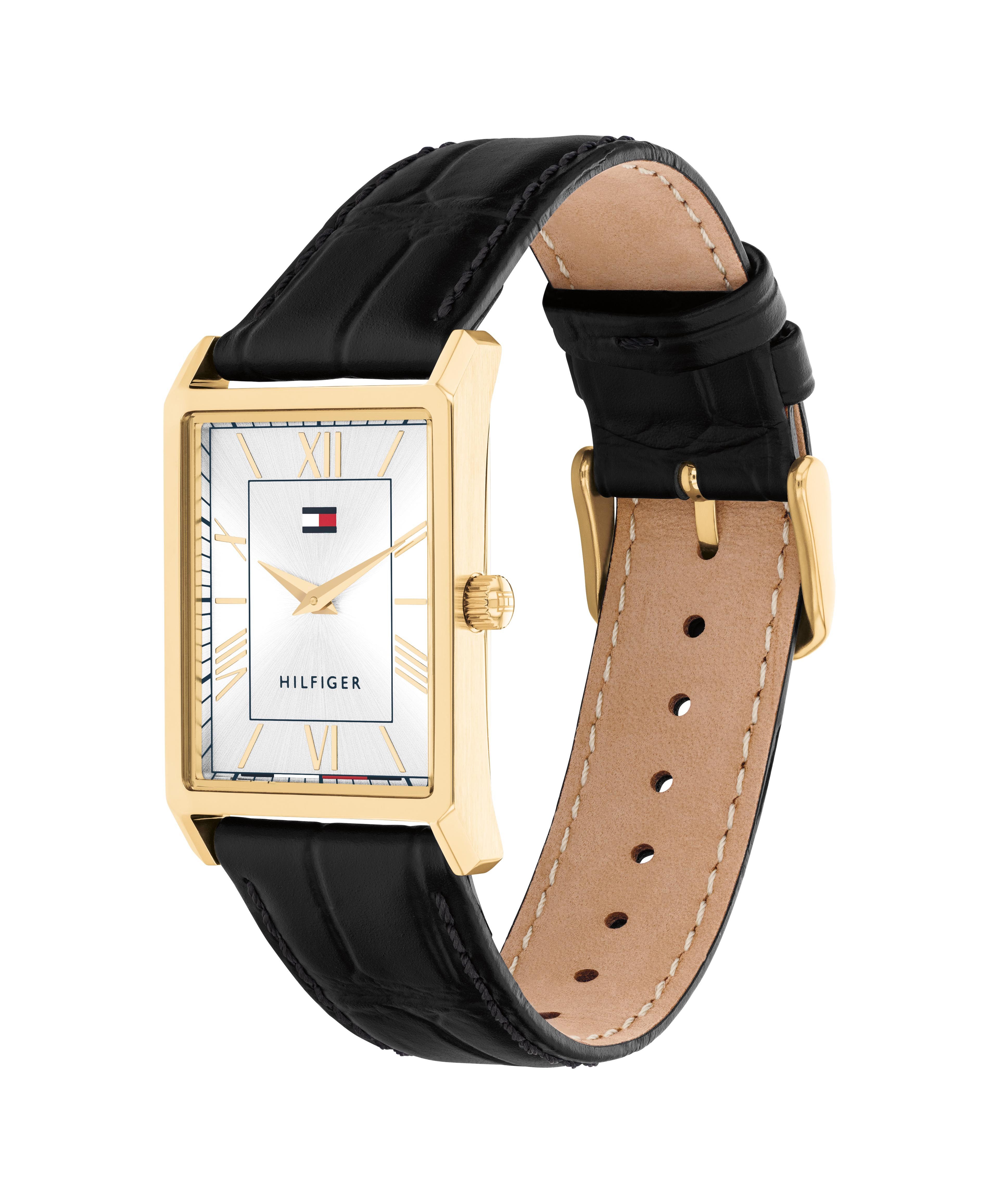 Tommy Hilfiger Quarzuhr Ben 1710772, Armbanduhr, Herrenuhr, Lederarmband, analog