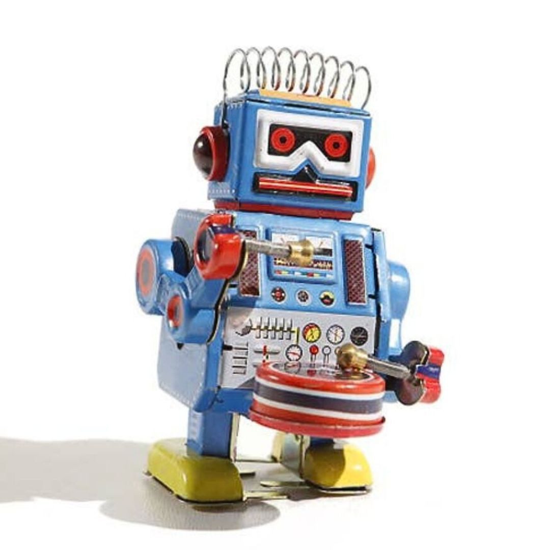 suebidou Roboter nostalgischer Aufziehspielzeug beweglicher Roboter, nachhaltig, kreativ