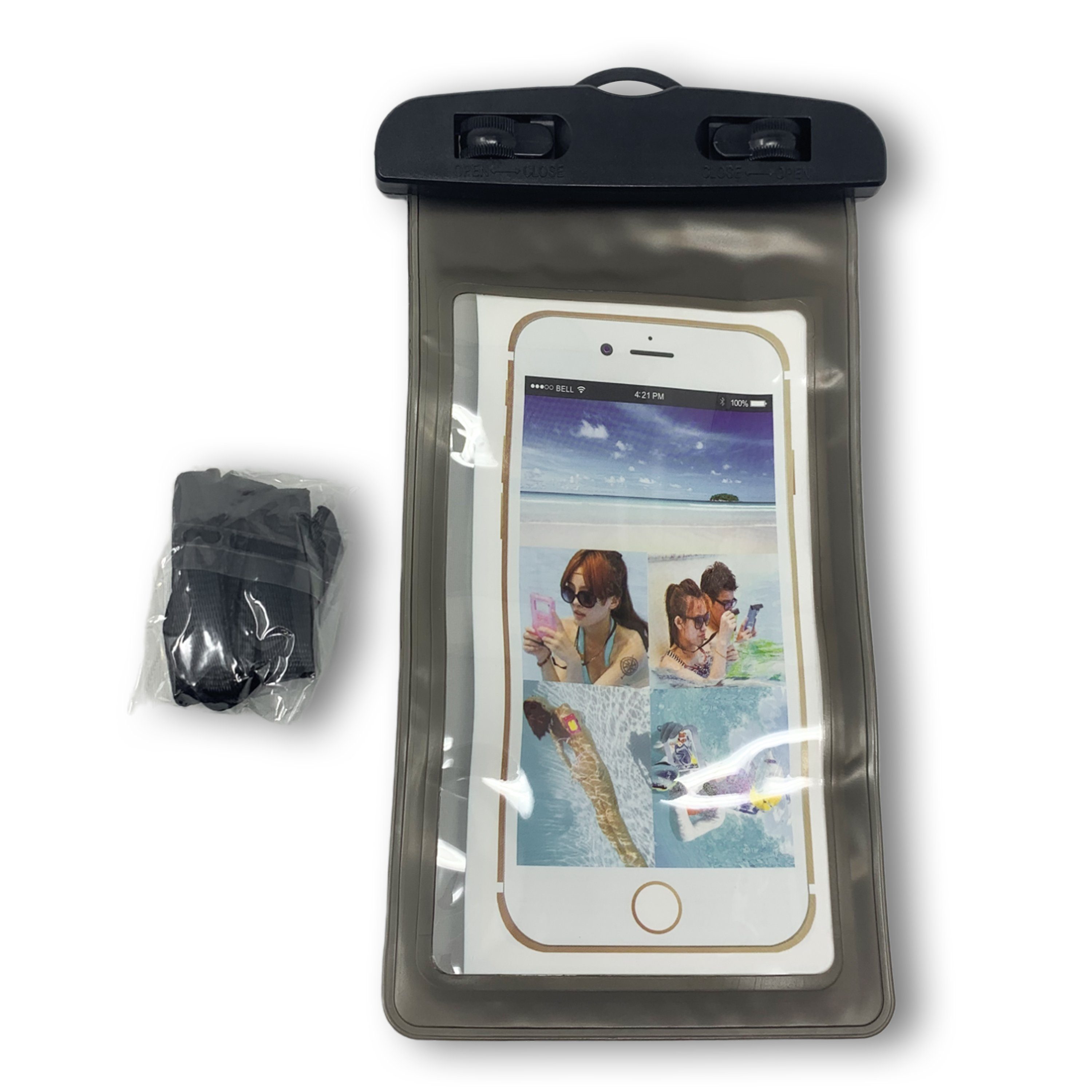 Wasserdichte Smartphones Hülle Handytasche für H-basics Schwarz alle Schnee, Schmutz, Umhängeband Handy - Sand, Tasche