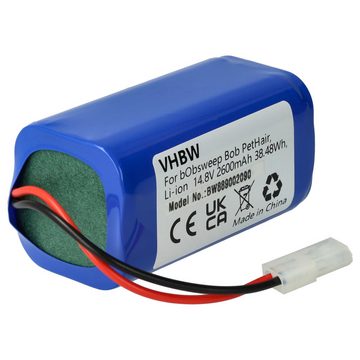 vhbw kompatibel mit bObsweep WP460011RO, WJ540011, Junior, Bob PetHair Staubsauger-Akku Li-Ion 2600 mAh (14,4 V)