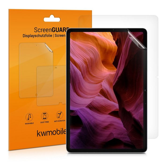kwmobile Schutzfolie 2x Folie für Samsung Galaxy Tab S7 FE Full Screen Tablet Schutzfolie - klar