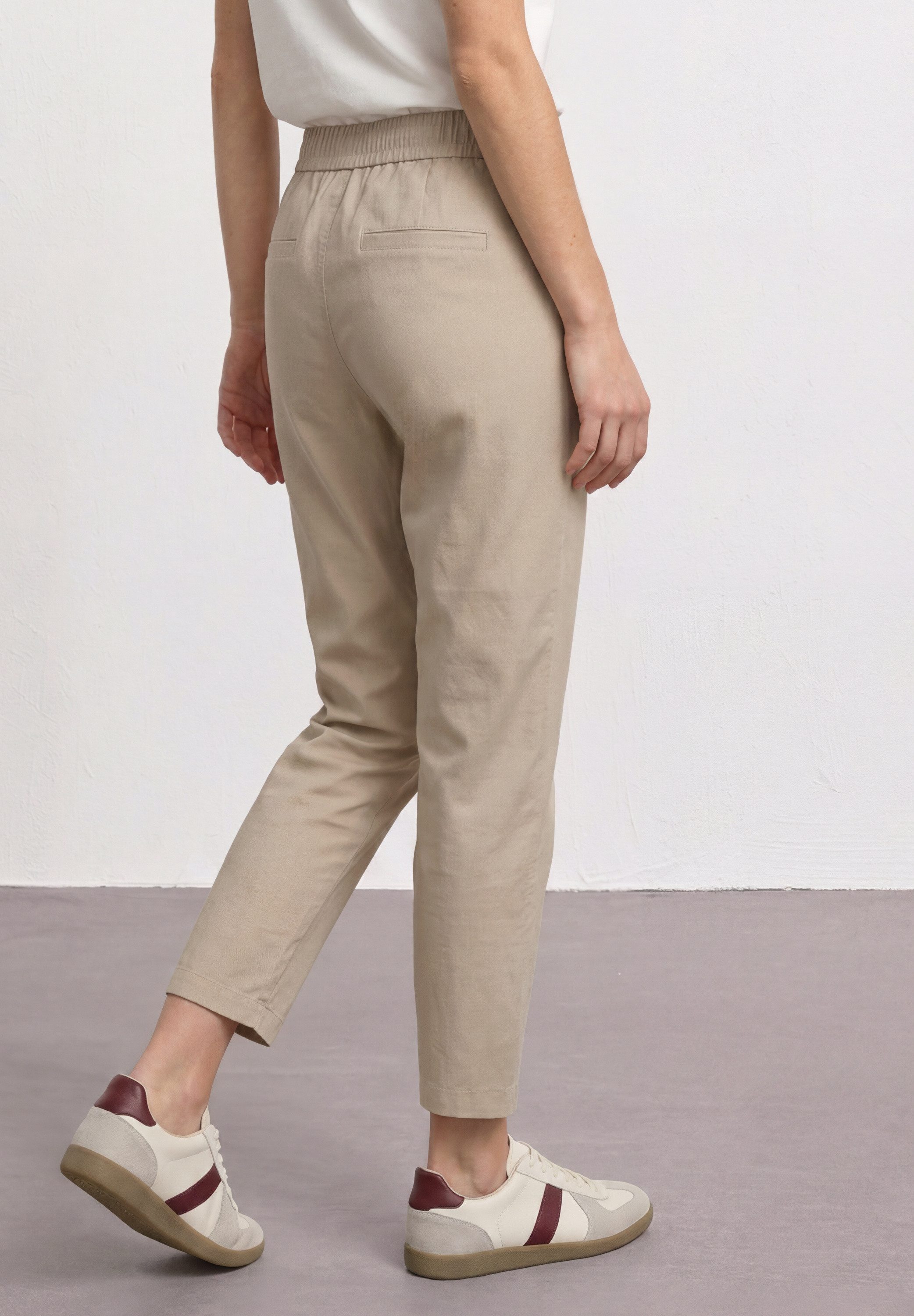 STREET ONE Chinohose Slim Leg Chino mit Elastikbund