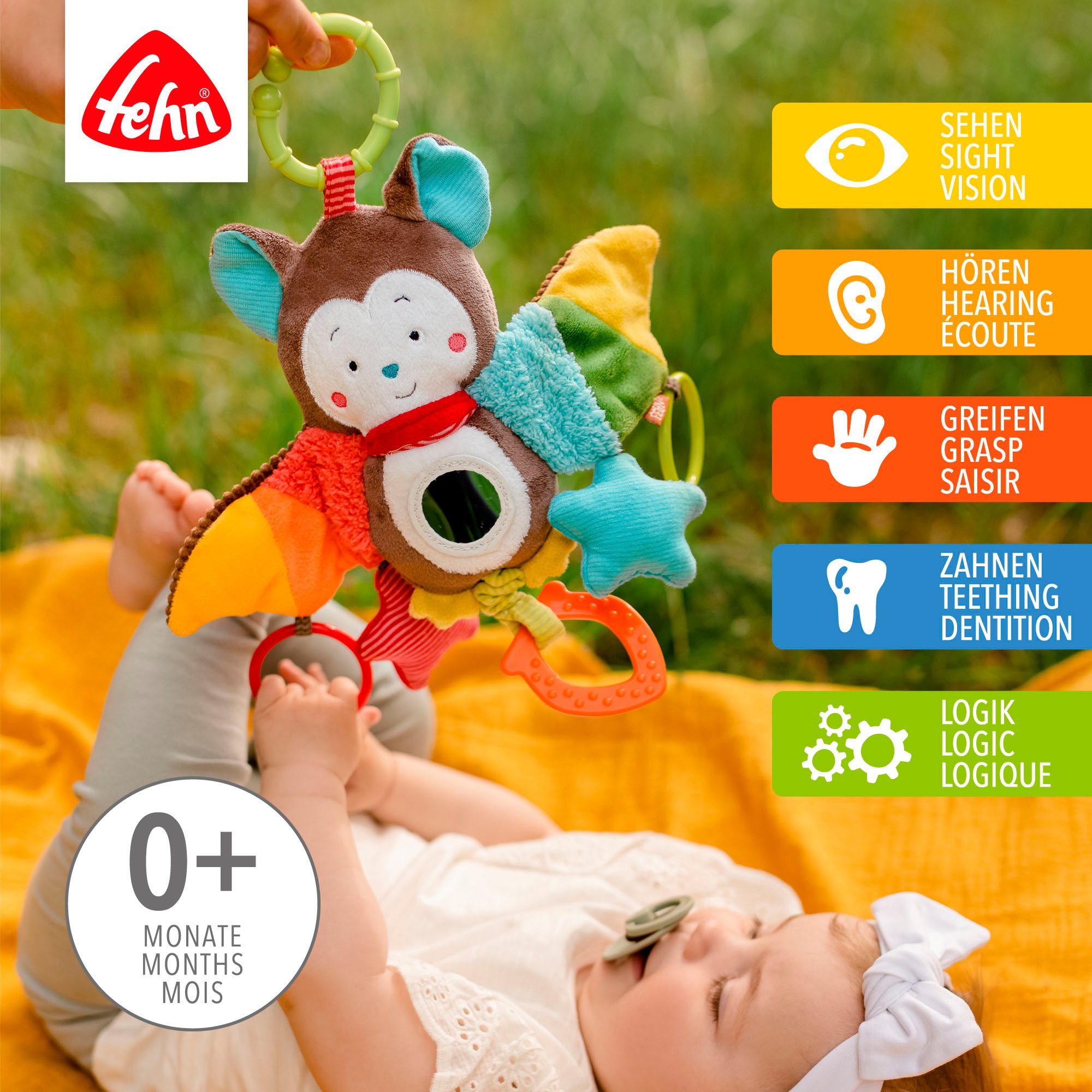 Fehn Greifspielzeug Classic Stars, Activity-Fledermaus günstig online kaufen