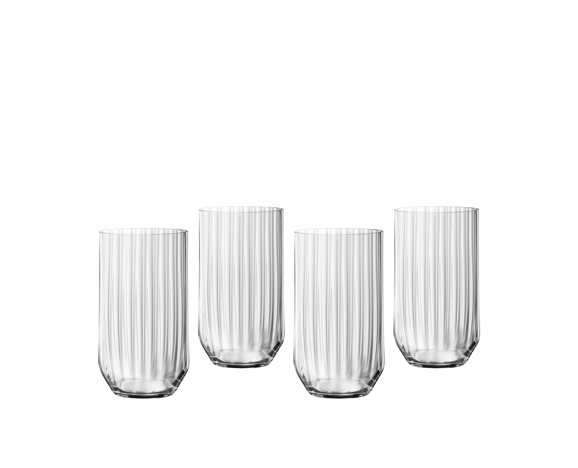 SPIEGELAU Longdrinkglas Spiegelau Linear Longdrinkglas 4er Set, Kristallglas