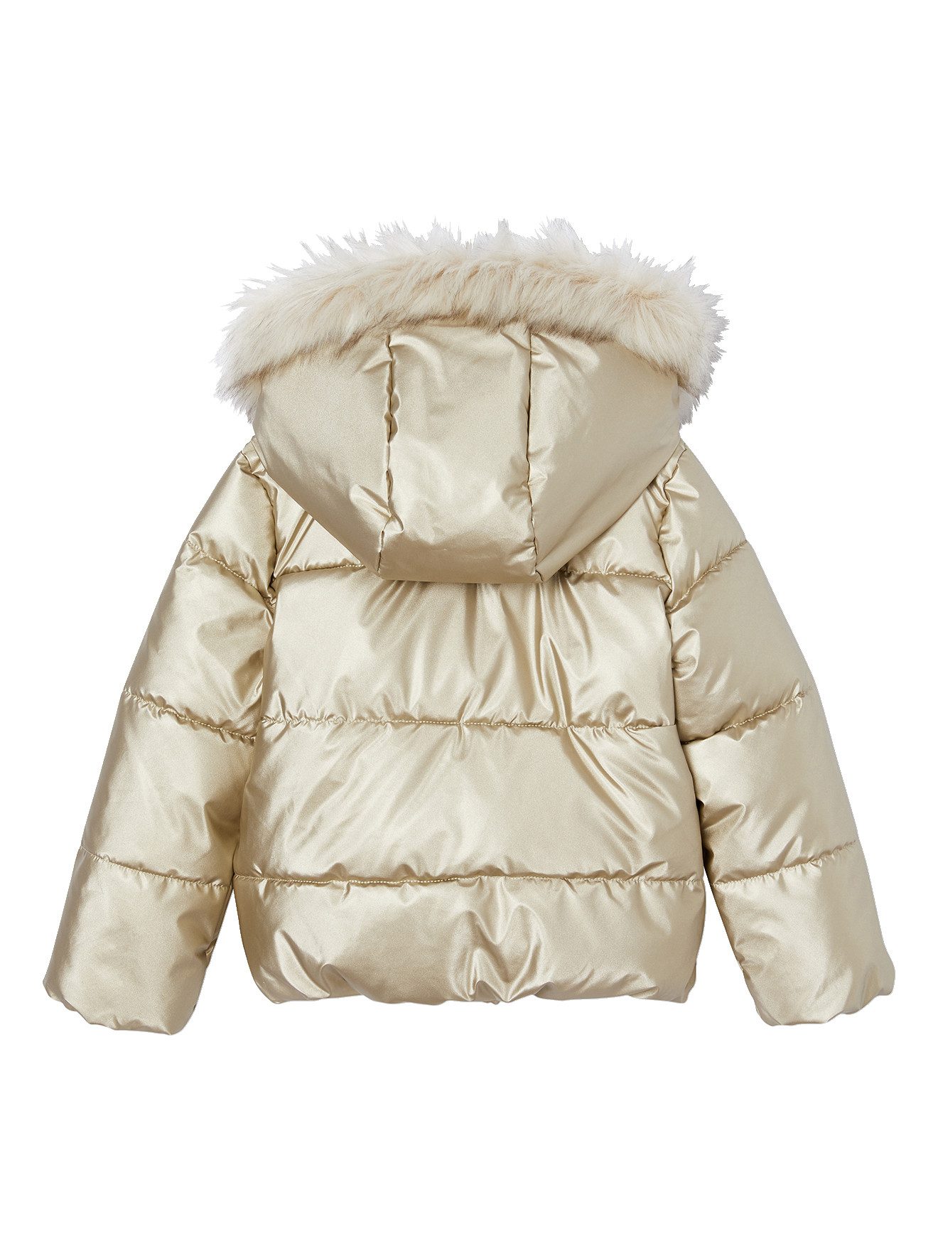 vertbaudet Steppjacke Mädchen Steppjacke mit Kapuze, Fleecefutter Kapuze, Recycling-Polyester
