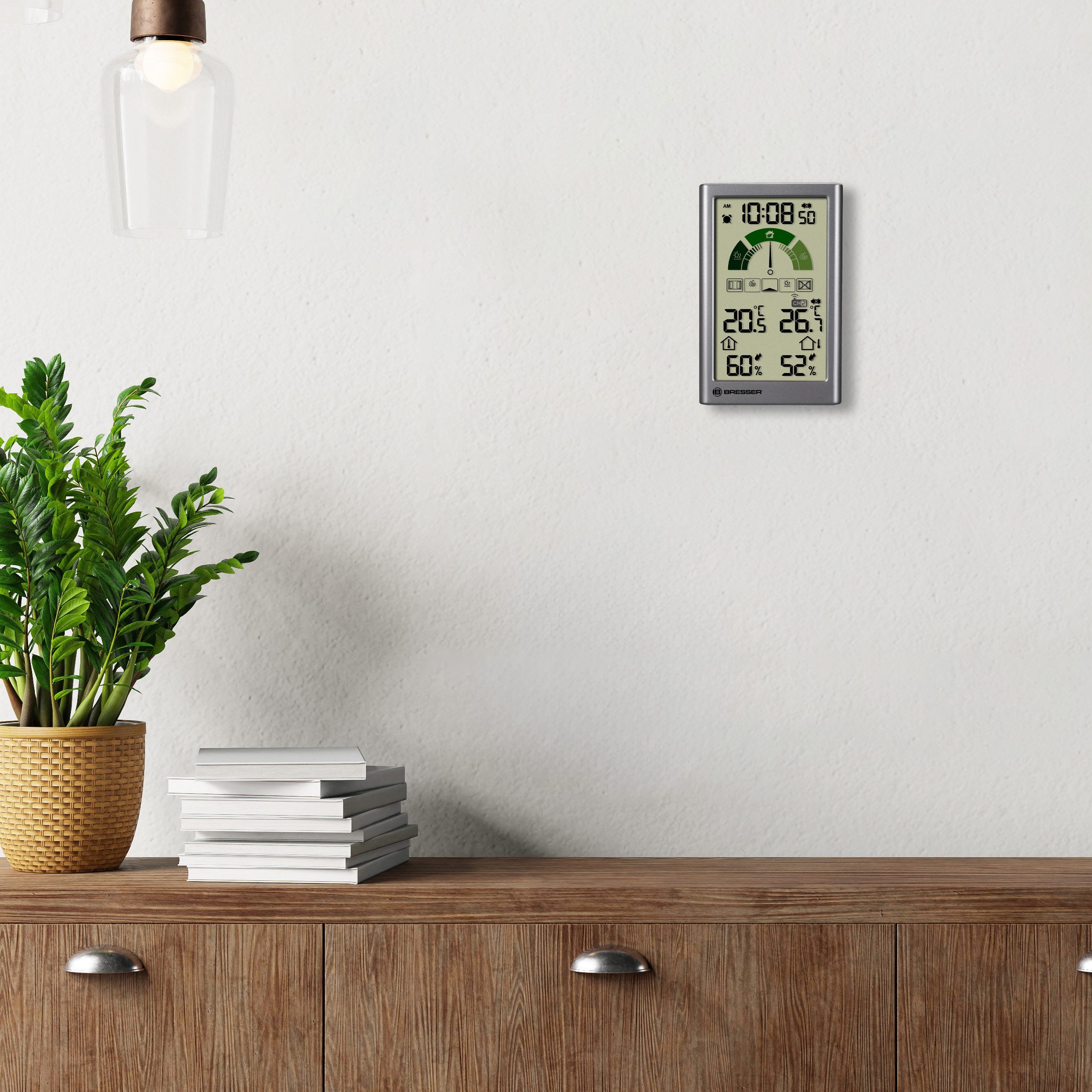 BRESSER Hygrometer BRESSER Thermo-Hygrometer mit Lüftungsempfehlung VentAir V