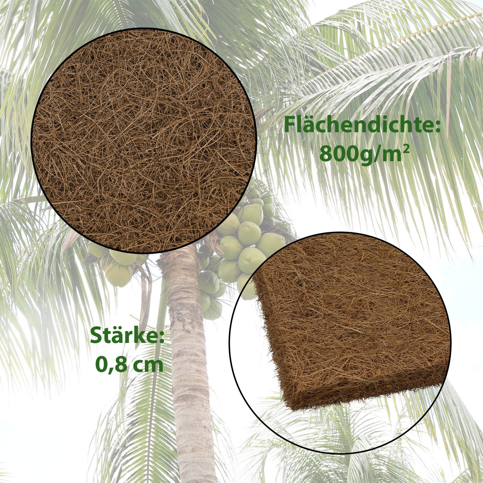 Montafox Kokosmatte Kokosmatte 100 % Biologisch