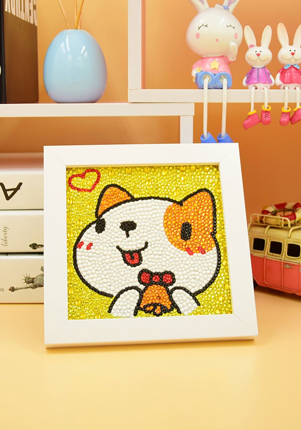 Vivi Idee Gemälde 5D DIY Diamant Painting Set mit Bilderrahmen, SX11 Welpe, günstig online kaufen