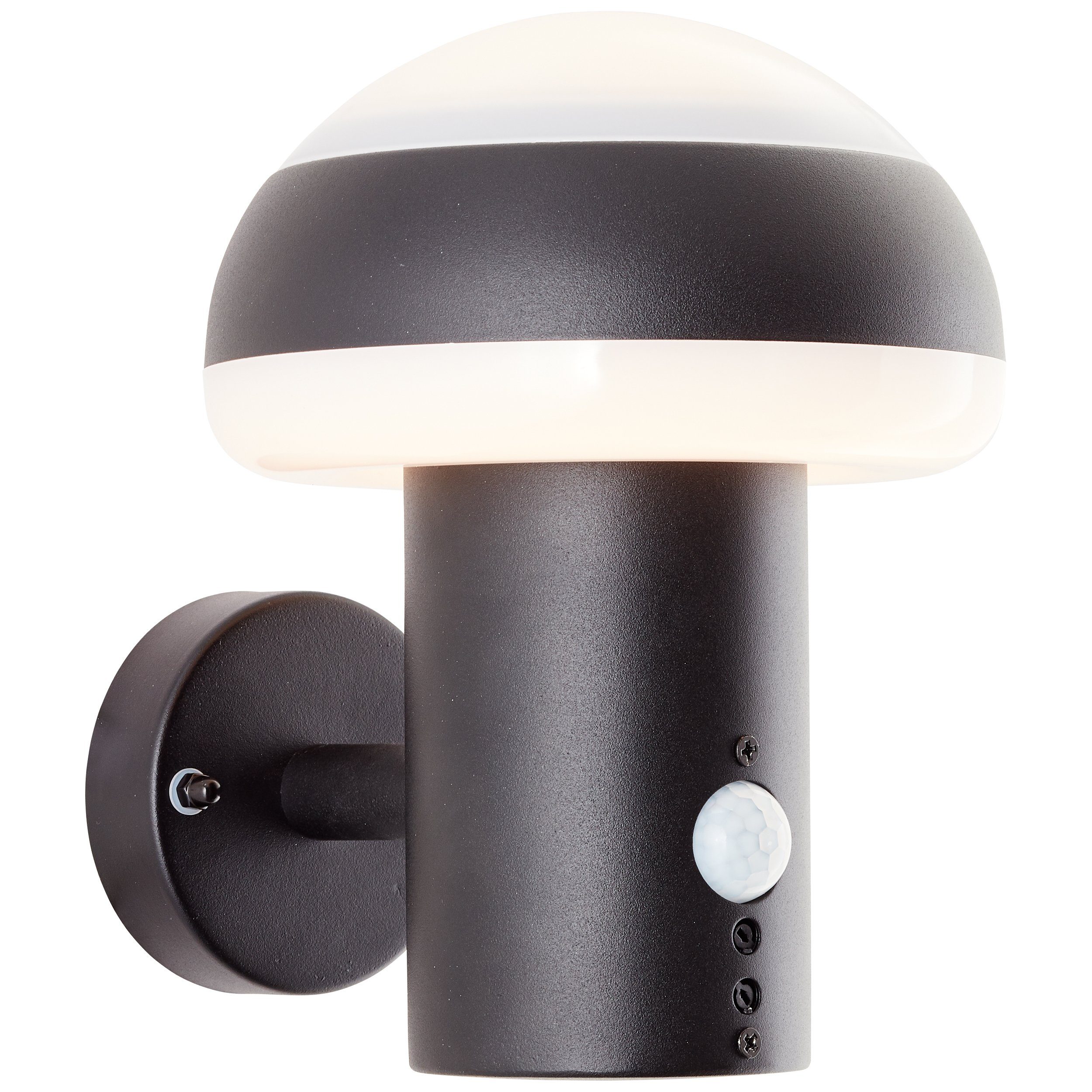 Edelstahl/Kunststoff, sand 1x schwarz, Brilliant Außenwandleuchte Außen-Wandleuchte LED LED Ilton LED Ilton,
