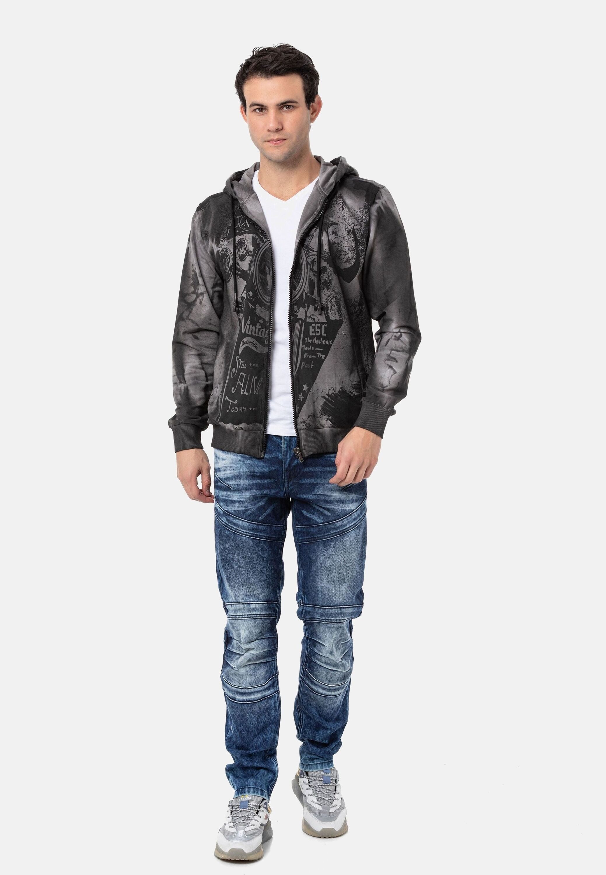 Cipo & Baxx Sweatjacke Jacken (1-tlg) mit Print, CL561
