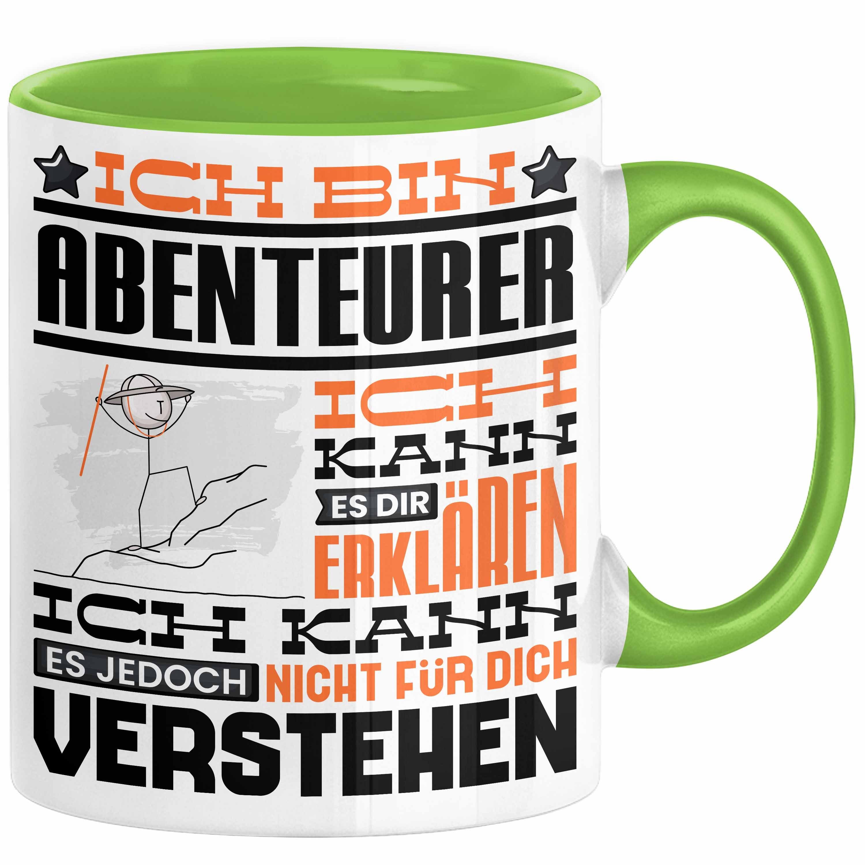 Tasse Abenteurer Geschenk Tasse Lustige Geschenkdiee für einen Abenteurer Ge