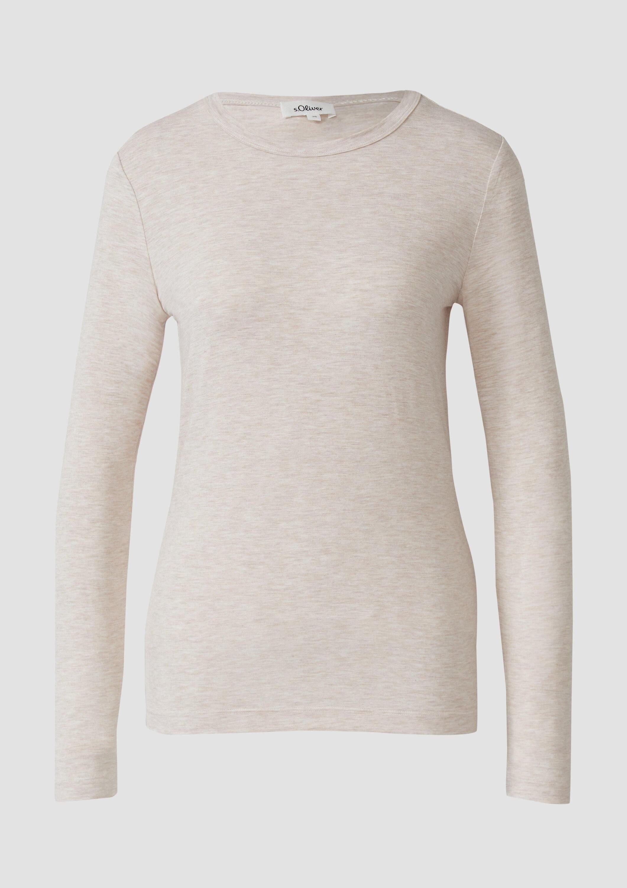 s.Oliver Langarmshirt T-Shirt Leichtes Longsleeve im Slim Fit