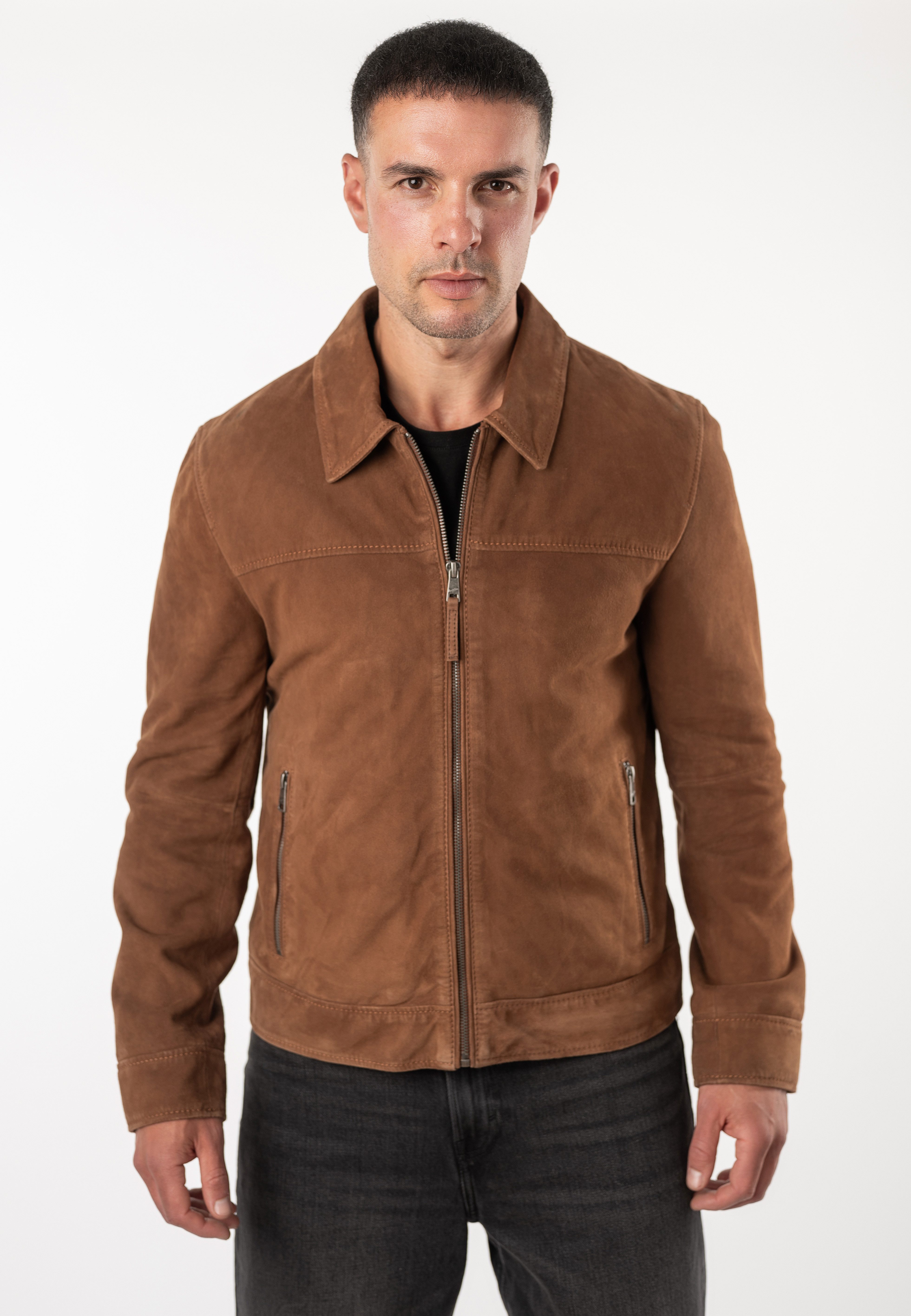 Mauritius Lederjacke MMGraiven (mauritiusHerren26) mit Umlegekragen