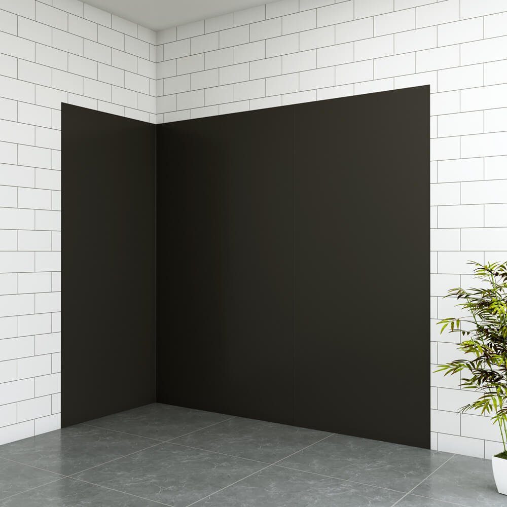duschspa Duschrückwand 3mm 210cm 3x Duschwandpaneele schwarze PE-Aluminiump günstig online kaufen