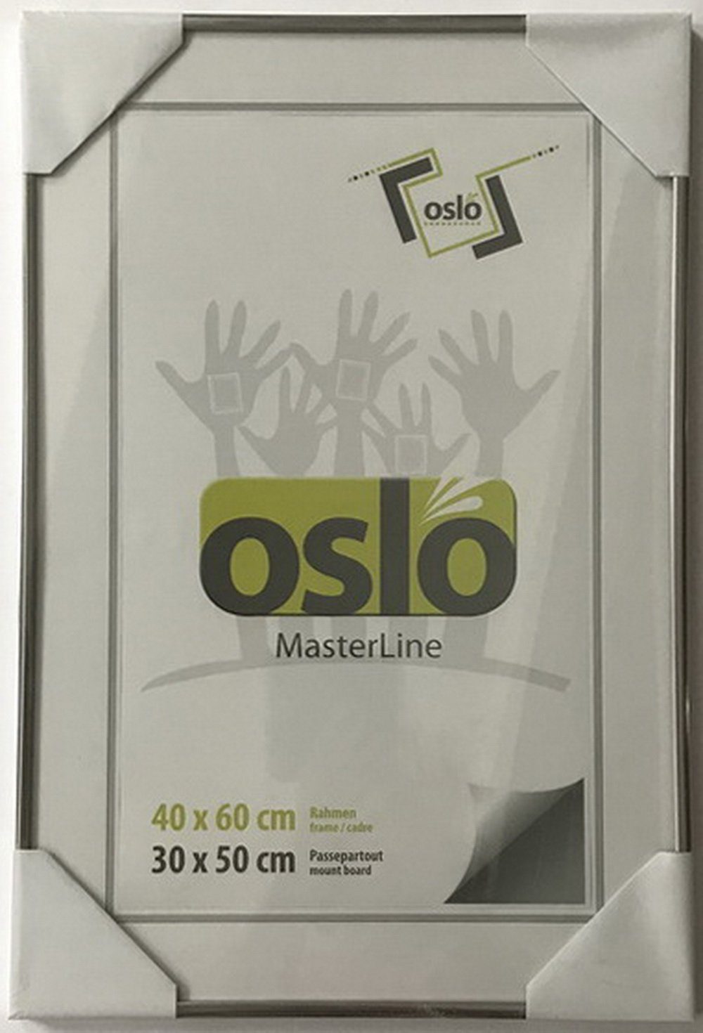 Oslo MasterLine Einzelrahmen Bilderrahmen Aluminium schmal Echtglas Fotorahmen Hoch- und Querformat, 40 x 60 cm Portraitrahmen perfekt für Puzzle Rahmenfarbe graphit