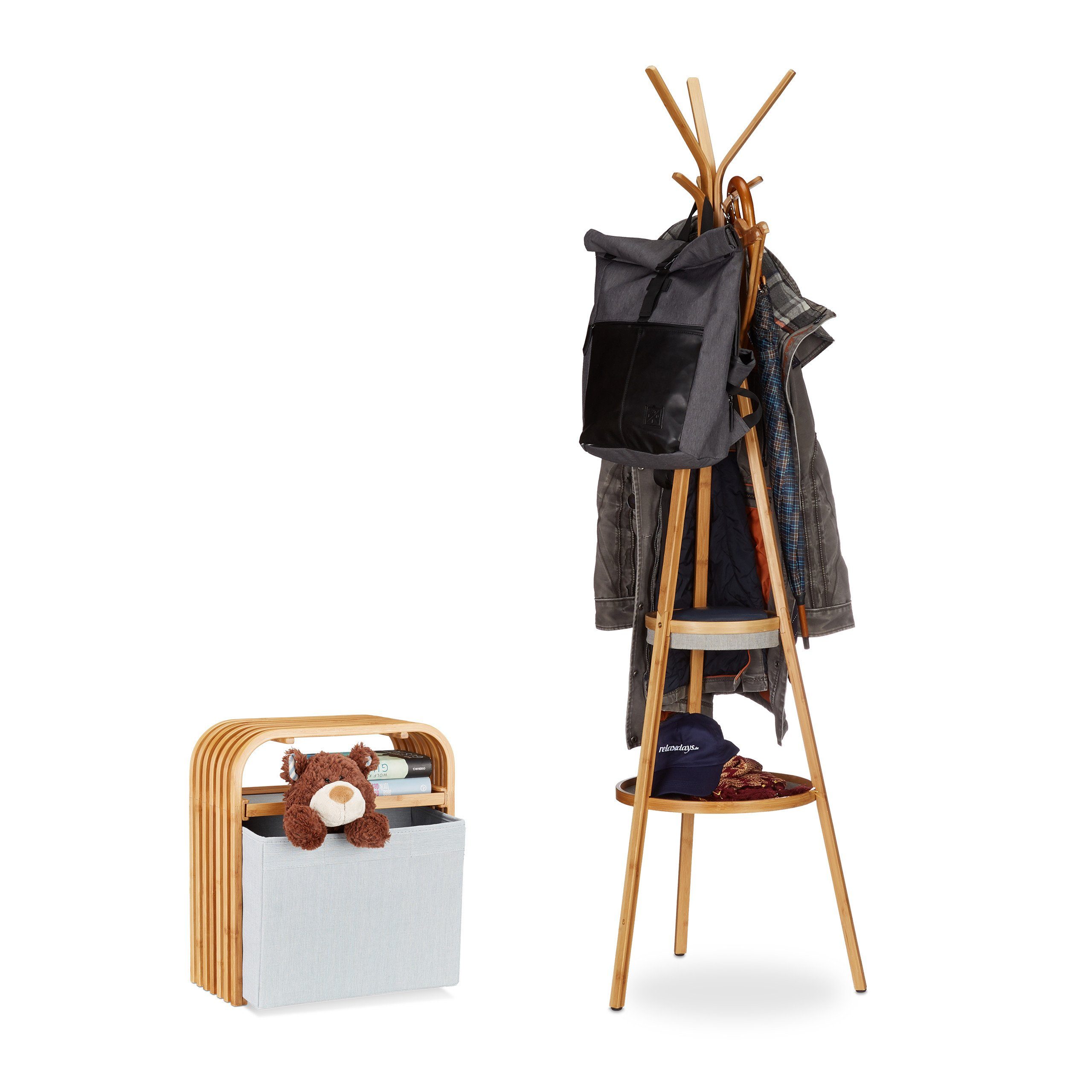relaxdays Вешалки 2 tlg. Garderoben-Set