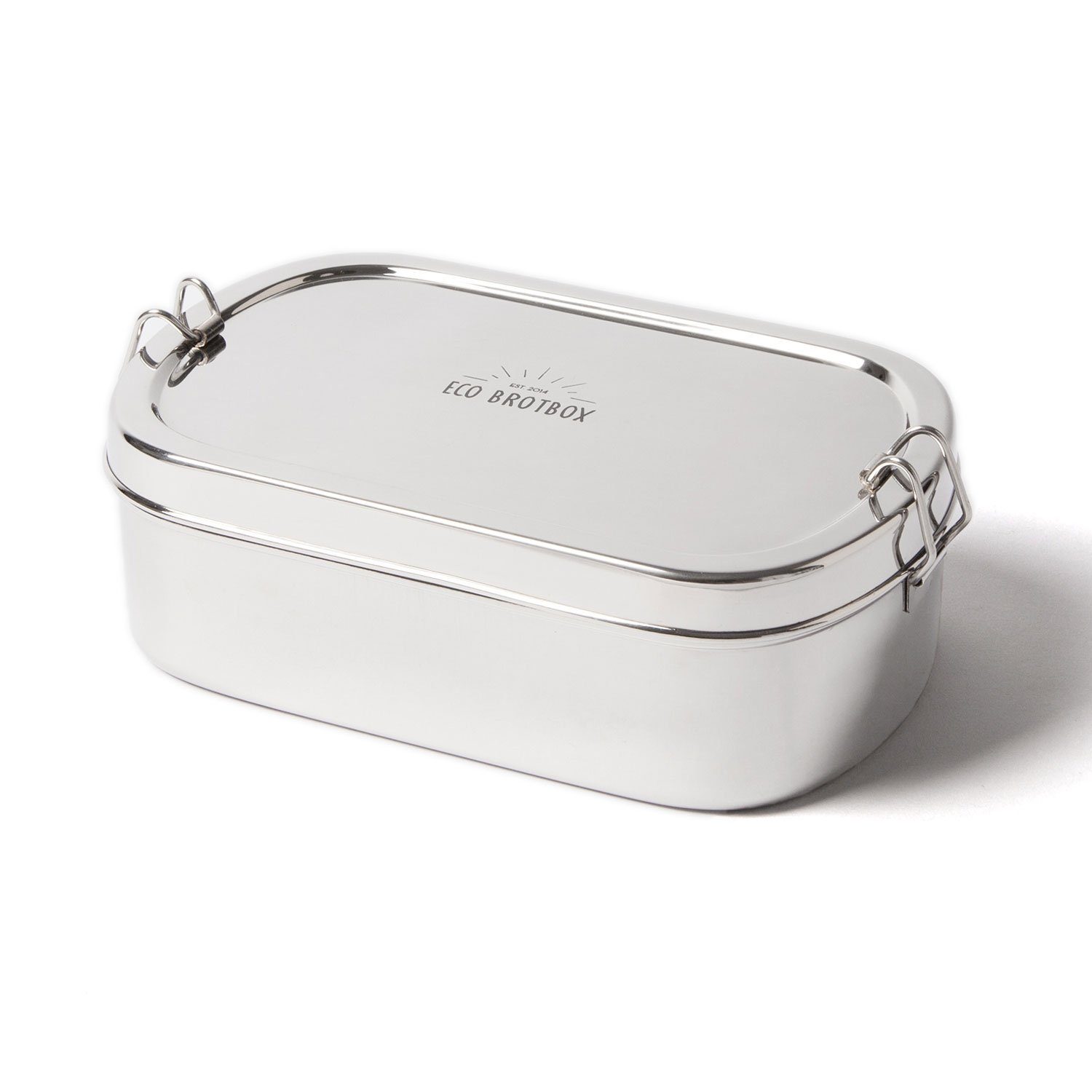 ECO Brotbox Lunchbox Brotbox XL Double Edelstahl 1600 ml, Edelstahl
