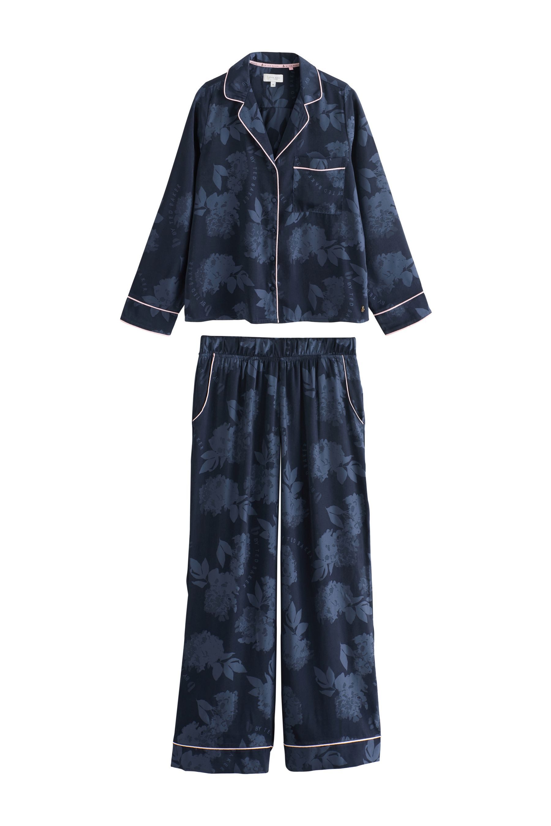 Pyjama B by Ted Baker geknöpfter Jacquard-Schlafanzug