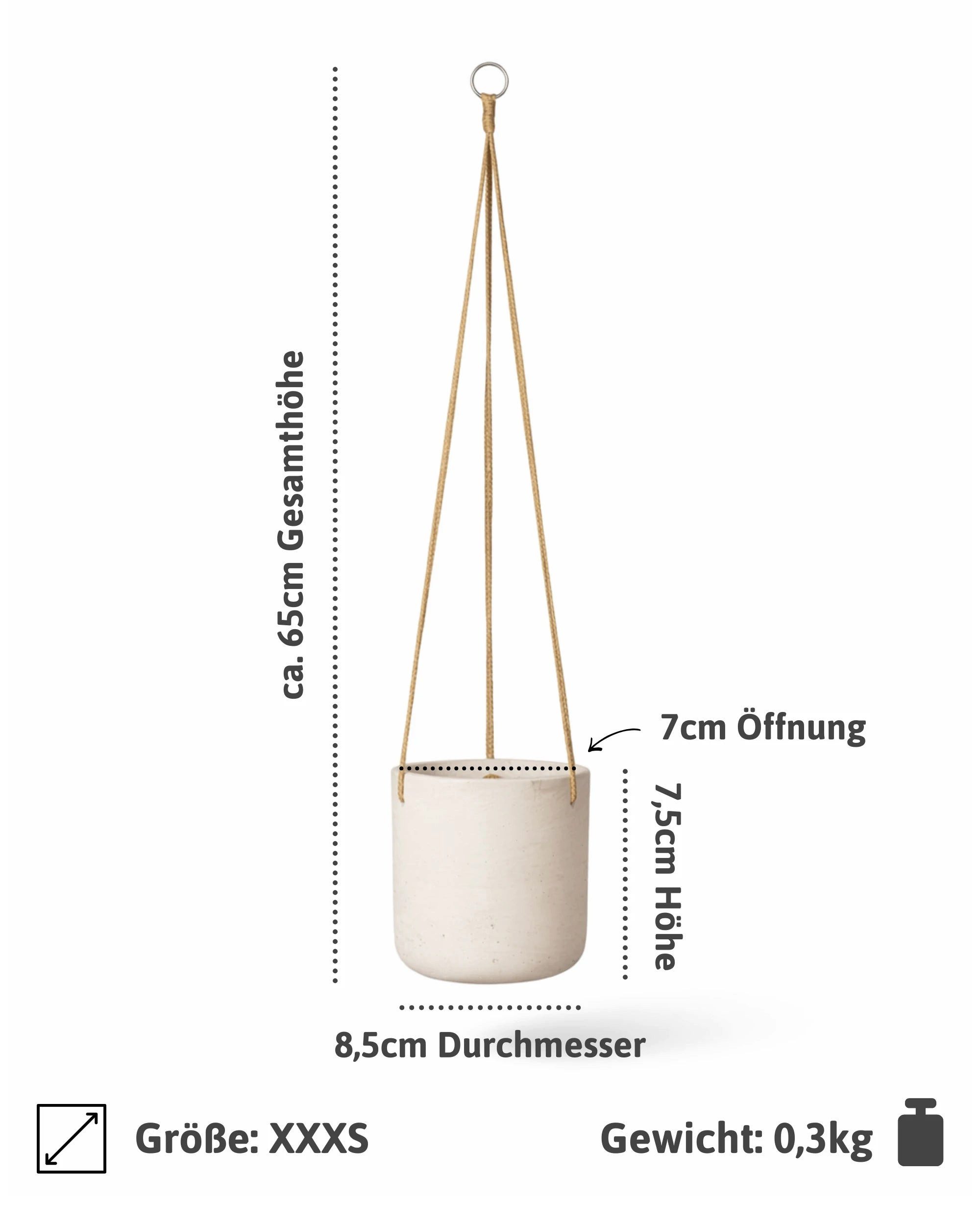 finestgreen Blumenampel Hanging Charlie, Frostfest & UV-beständig – für Innen- und Außenbereich – Bild 5 von 5
