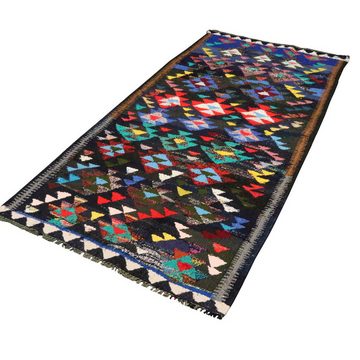 Orientteppich Kelim Fars 157x294 Handgewebter Orientteppich / Perserteppich Läufer, Nain Trading, rechteckig, Höhe: 4 mm
