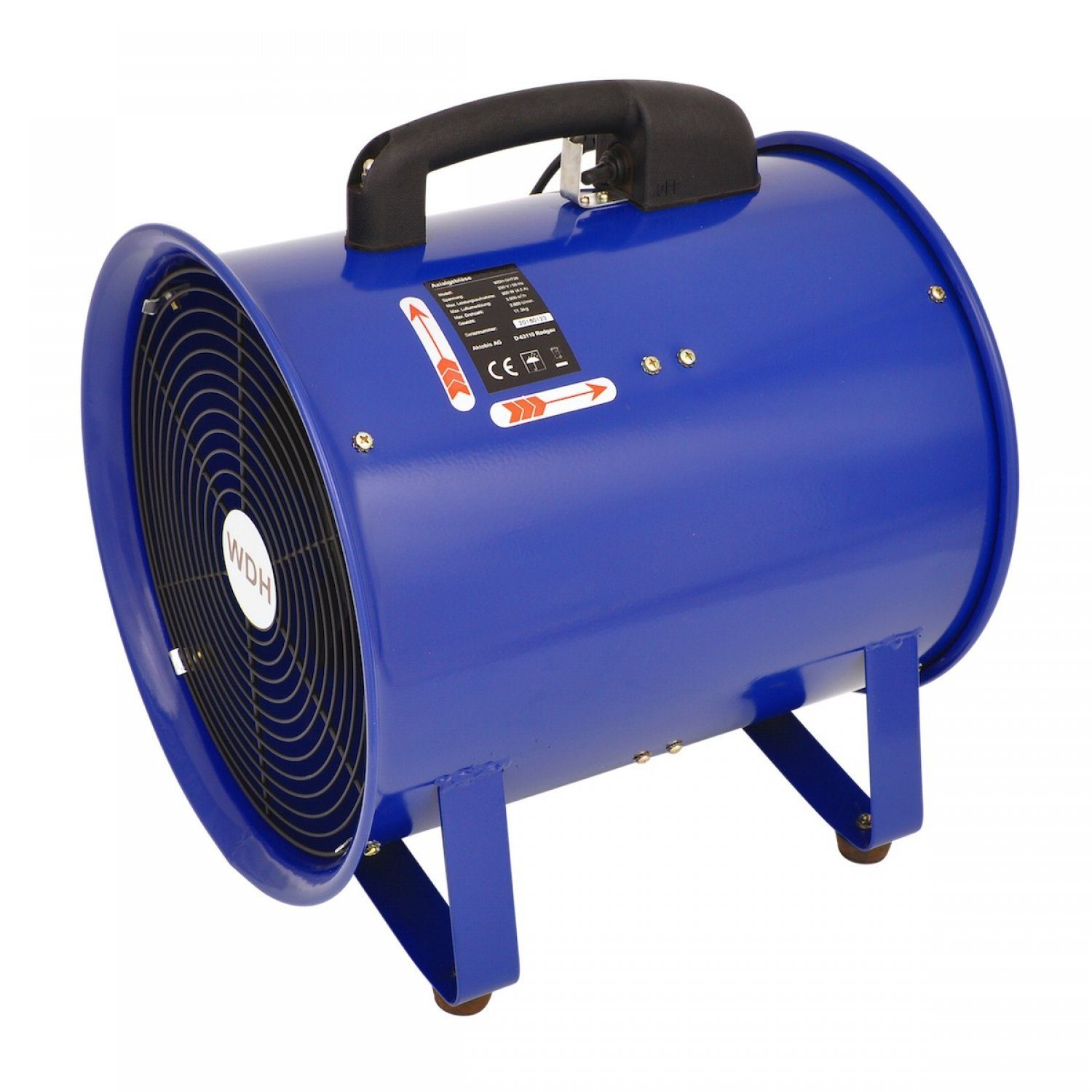 WDH Bodenventilator Axialgebläse WDH-SHT28, Geräuscharmer Betrieb