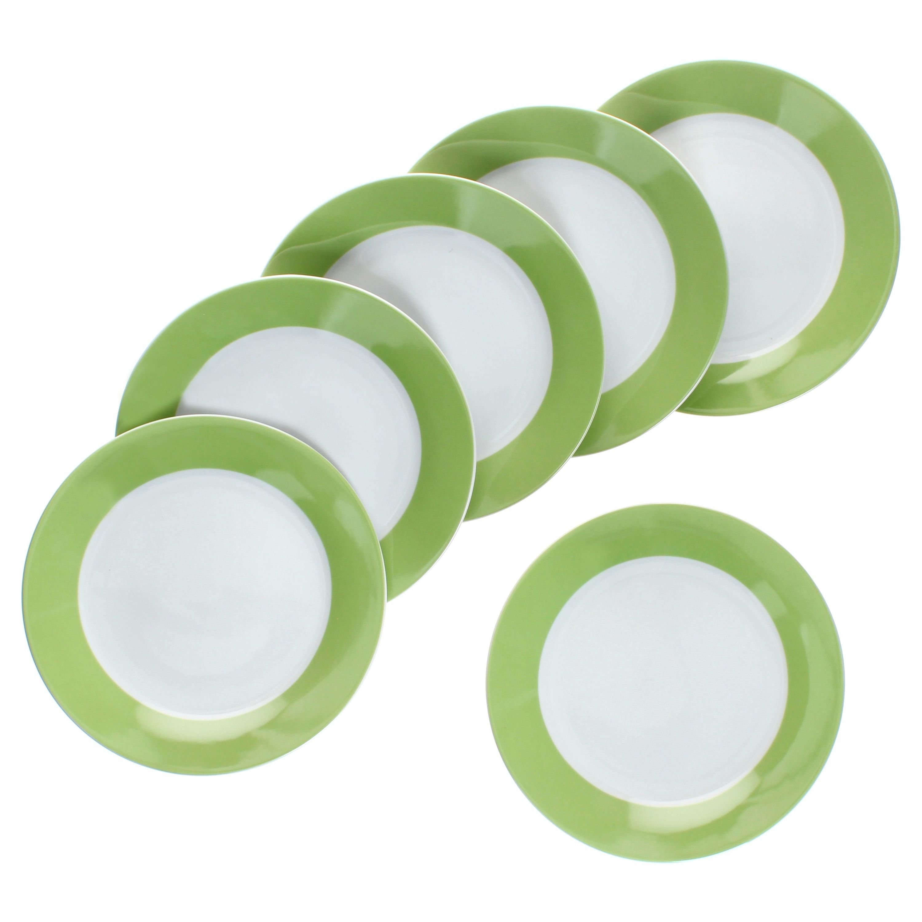 MamboCat Тарелка для завтрака 6er Set Variant Grün Тарелка для торта bunte Frühstücks-Teller Dessert