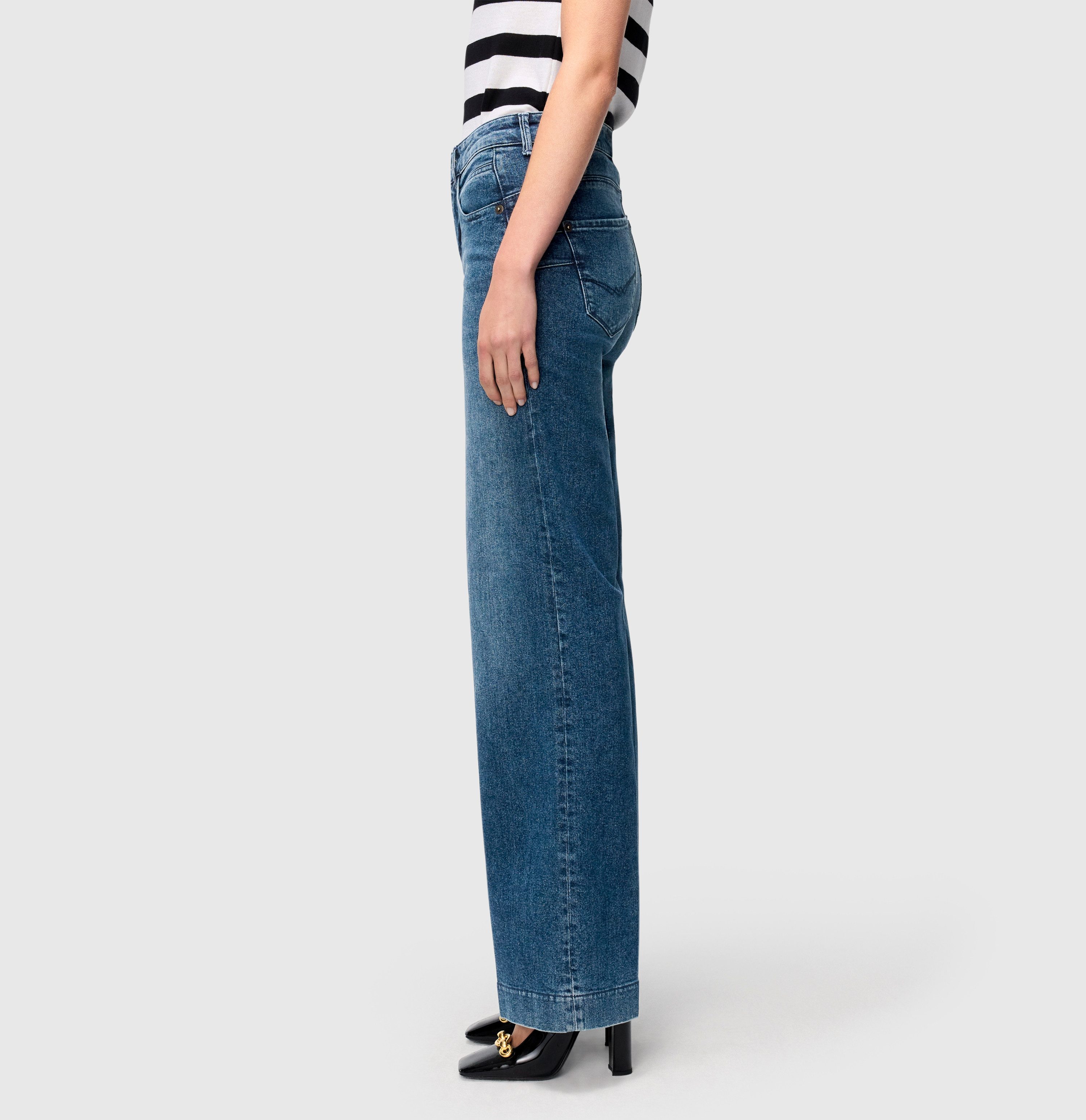 MAC Jerseyhose Shirt-Hose Palazzo Cropped