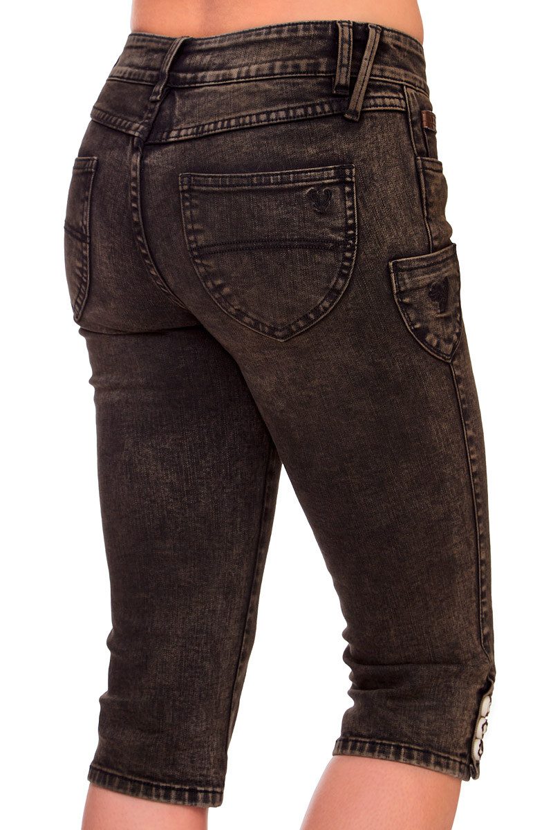 MarJo Trachtenjeans Trachtenjeans Damen - MILLA KB - dunkelbraun