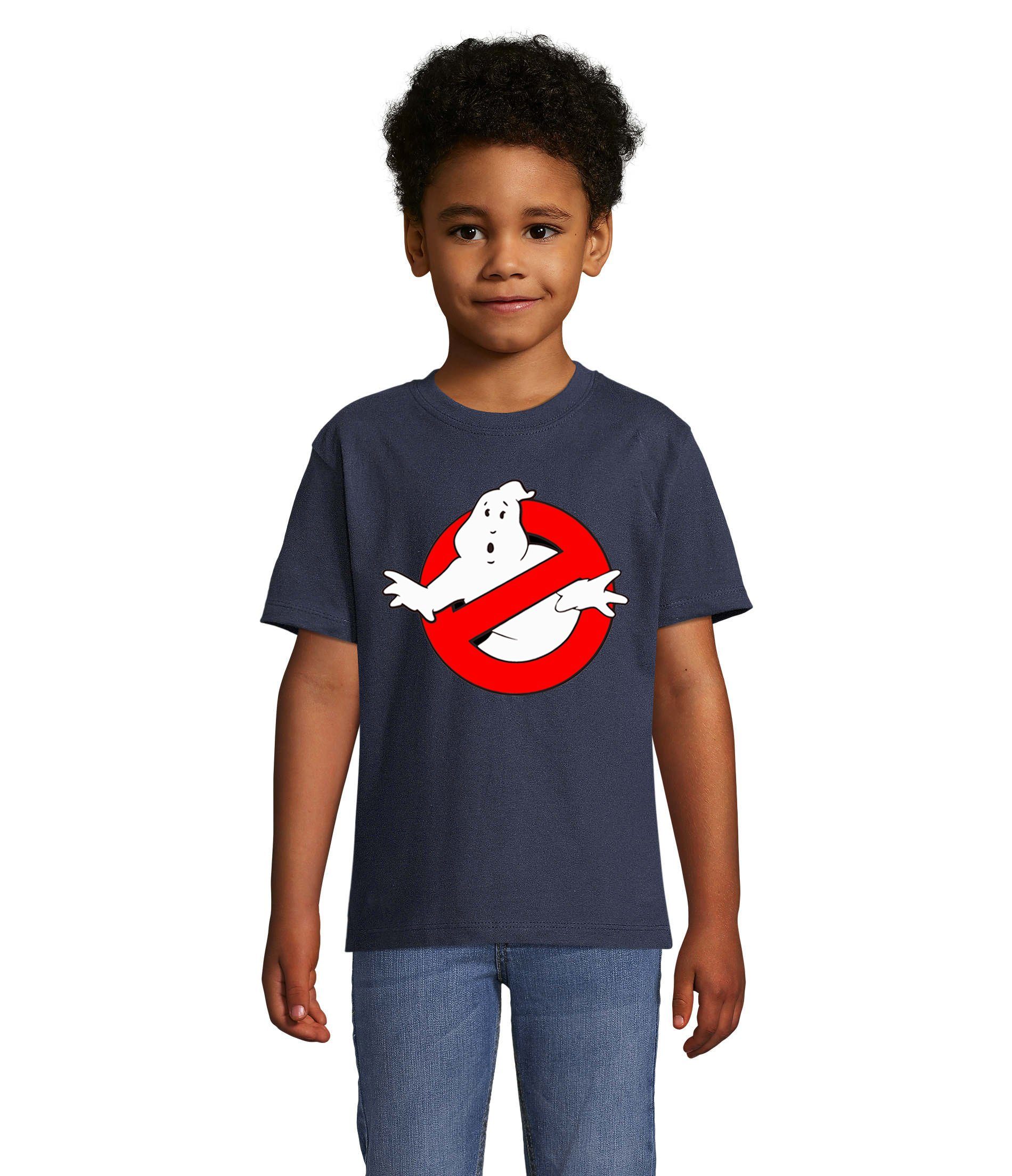 Brownie Ghostbusters & Geisterjäger Mädchen Kinder Jungen Farben Ghost Navyblau & Geister in Blondie T-Shirt vielen