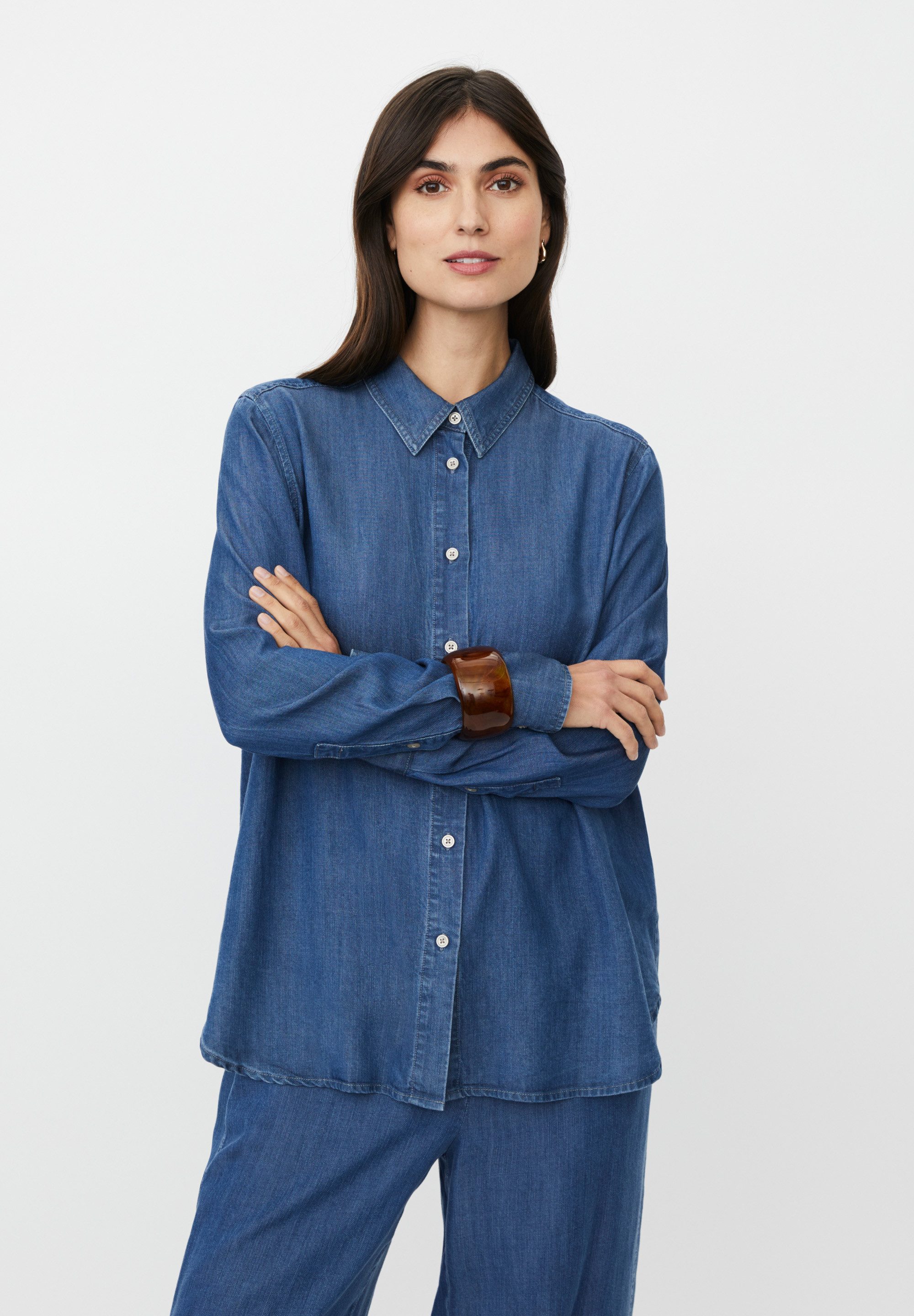 Masai Businesshemd MaIshana Hemdkragen, Abrundung, Langarm