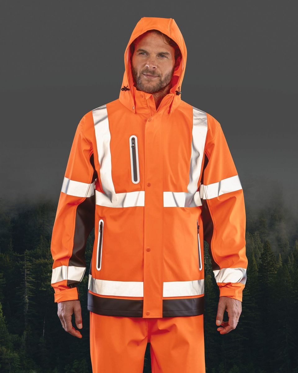 Result Arbeitsjacke Heavy Duty Prism PU Safe & Dry Jacket with Recycled Backing