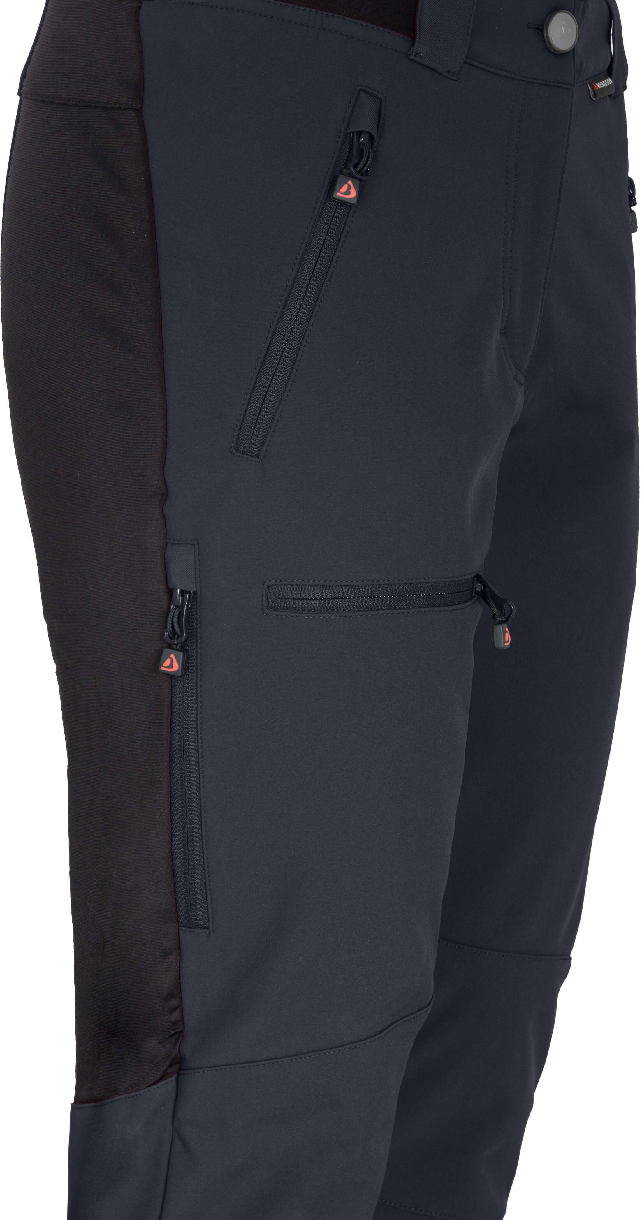 Bergson Outdoorhose BRYNE COMFORT (slim) Damen Winter Softshellhose, mit warmem Innenfleece & elastischem Gesä