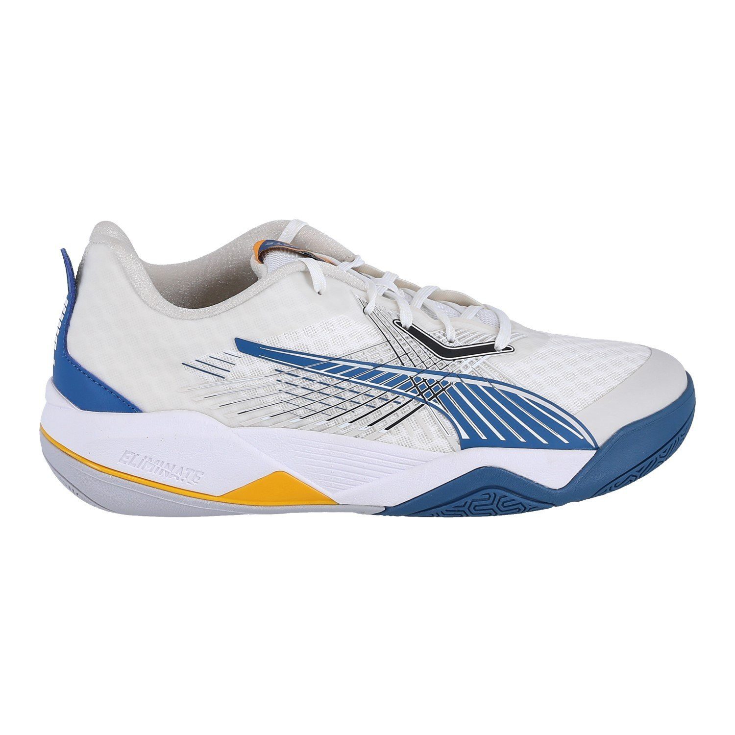 PUMA Hallen-Indoorschuhe Eliminate Power Nitro II weiss/blau Herren Badmintonschuh