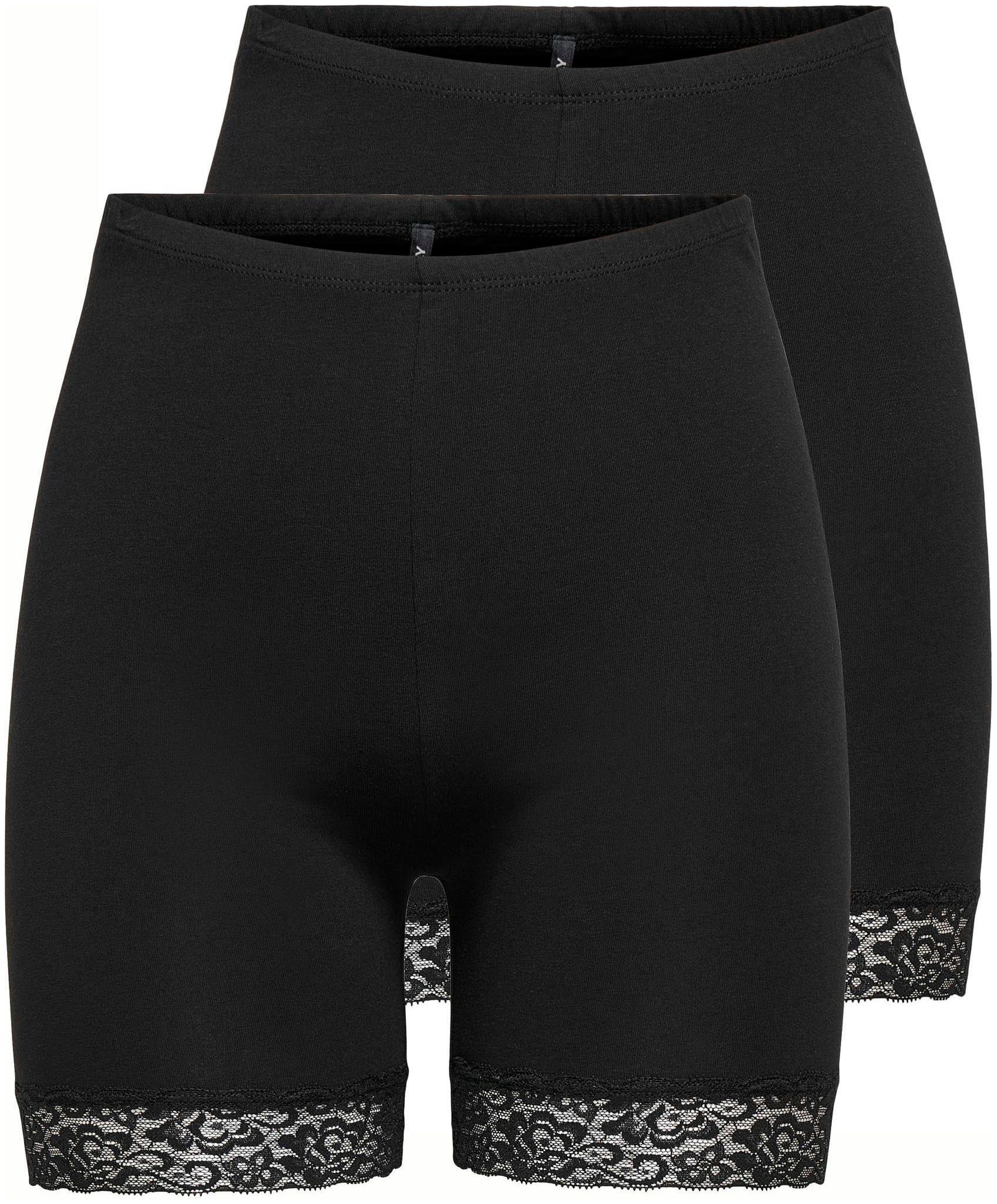 Radlerhose ONLLIVE LOVE LACE SHORTS 2PACK JRS NOOS