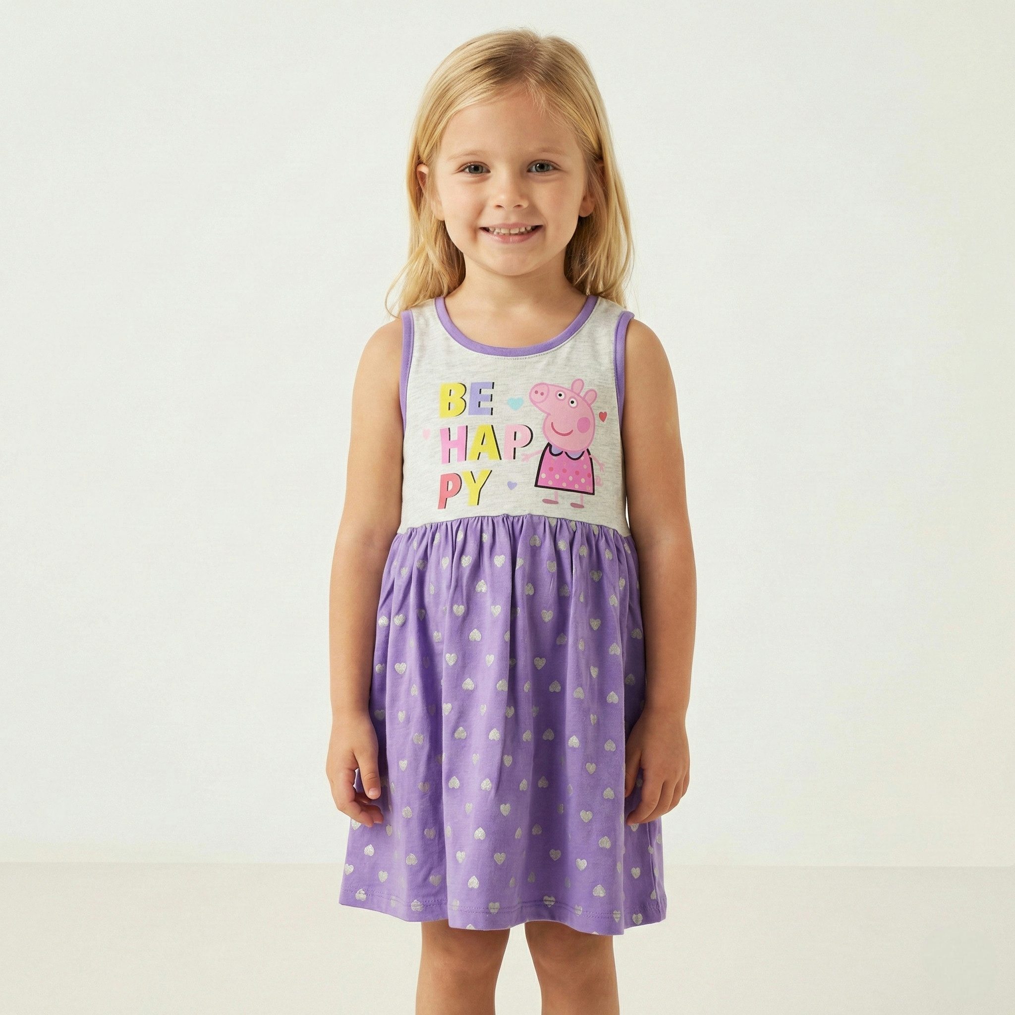 Peppa Pig Sommerkleid Peppa Wutz Mädchen Kinder Kleid Sommerkleid Gr. 92 bis 116, Baumwolle