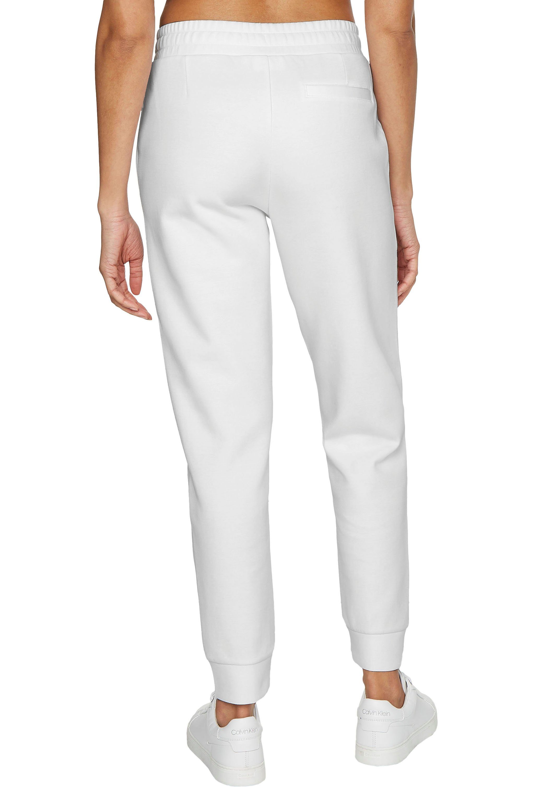 Calvin Klein Sweathose mit Calvin Logo Klein White Bright kontrastfarbenem