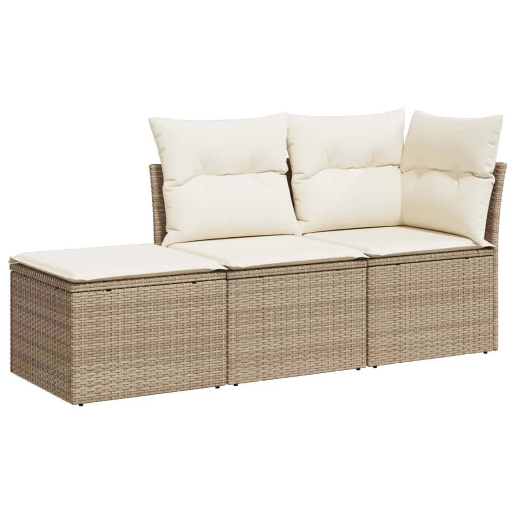 vidaXL Gartenlounge-Set 3-tlg. Garten-Sofagarnitur mit Kissen günstig online kaufen