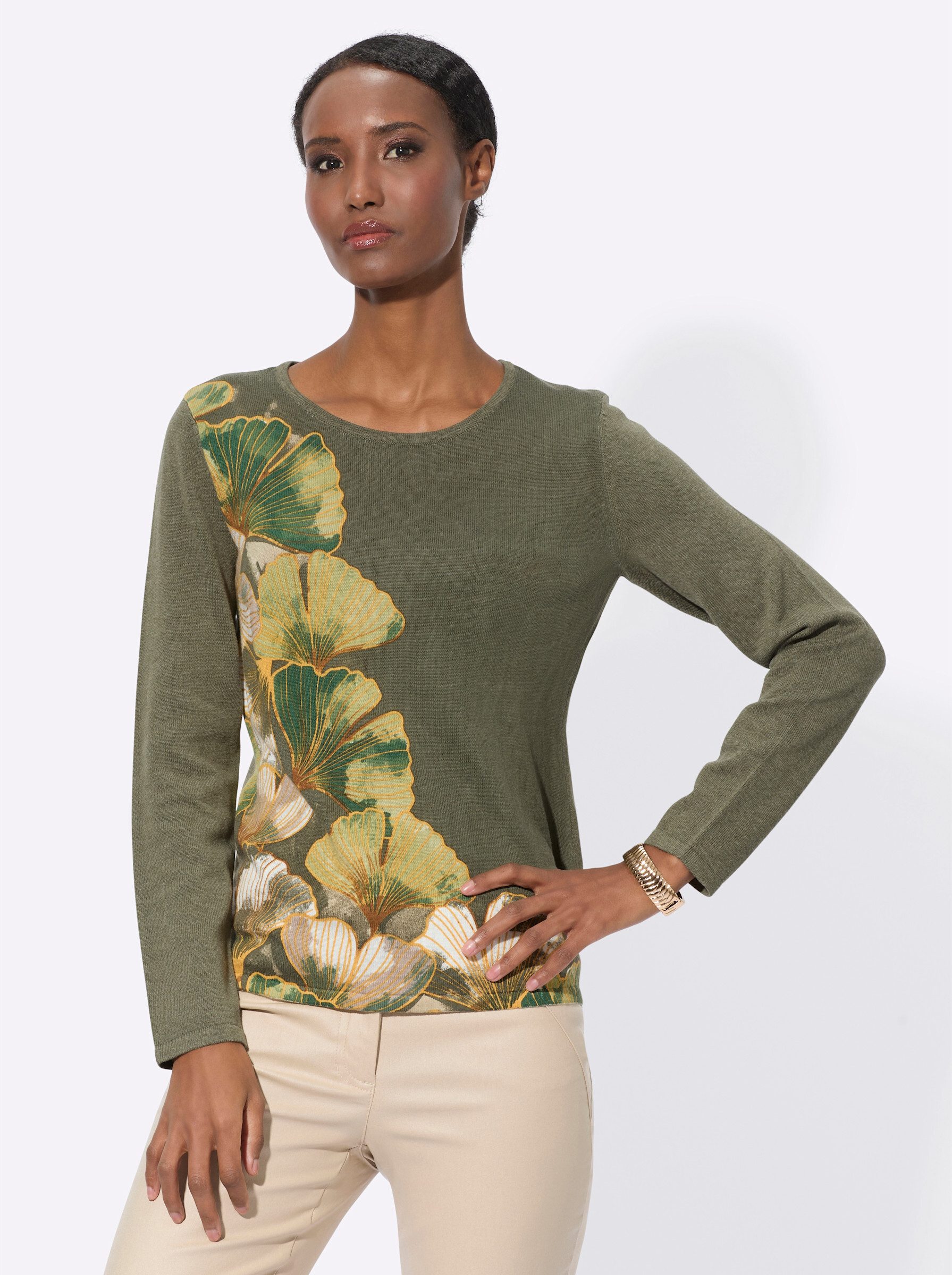 Strickpullover Rundhalspullover