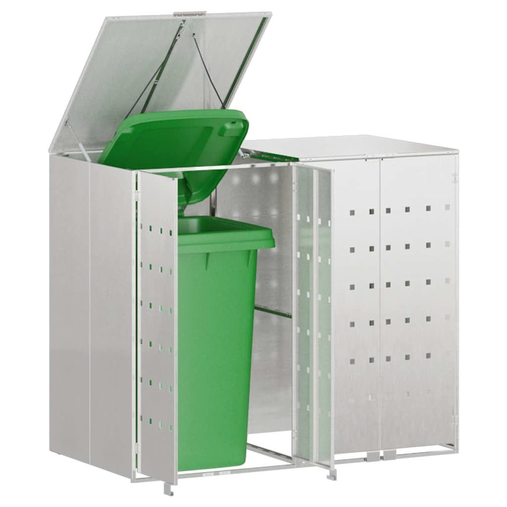 vidaXL Mülltonnenbox 136 x 77,5 x 115,5 cm Mülltonnenverkleidung Mülltonnenbox Gas-Hebedeck